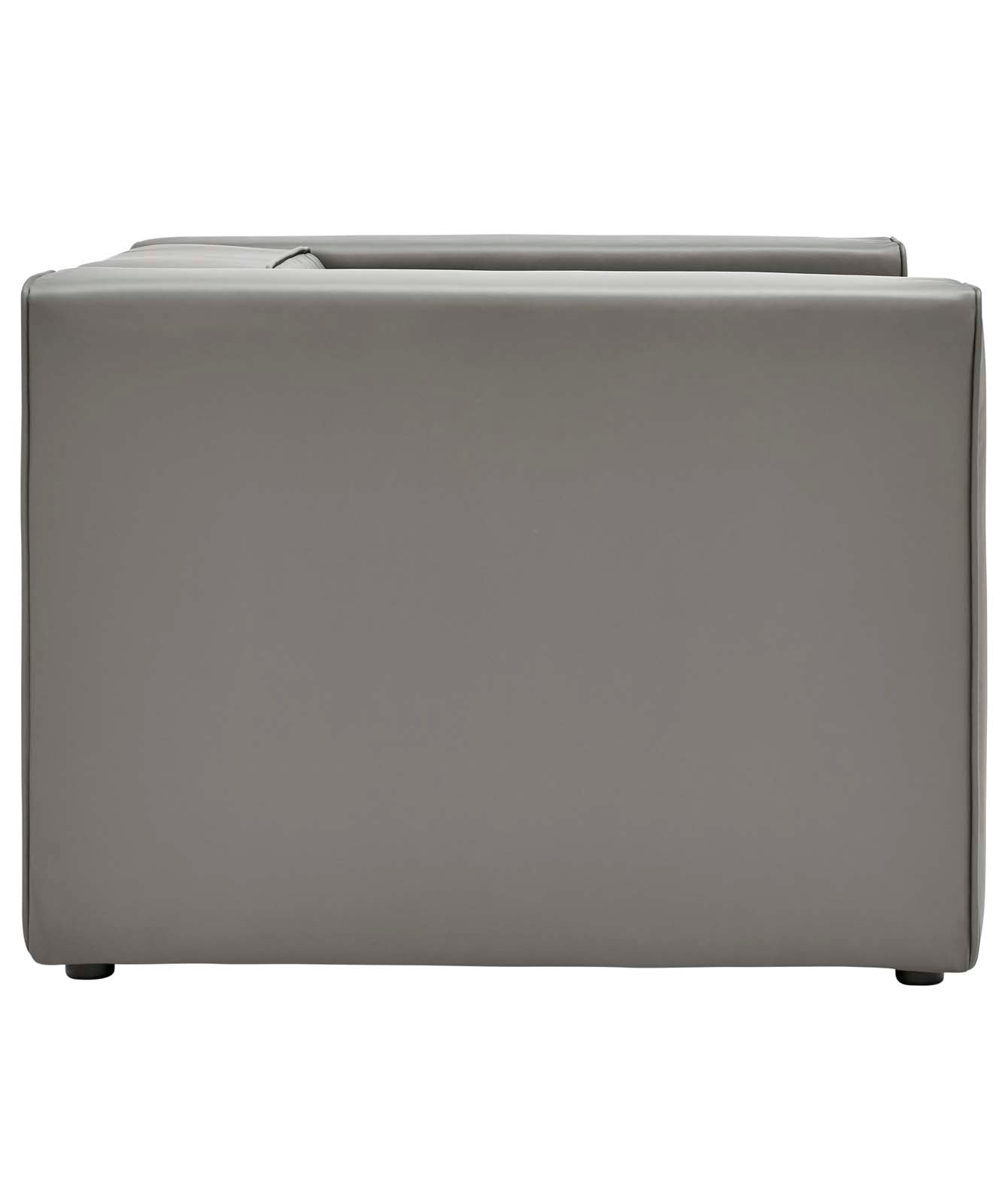Modway Chairs - Mingle Vegan Leather Armchair Gray