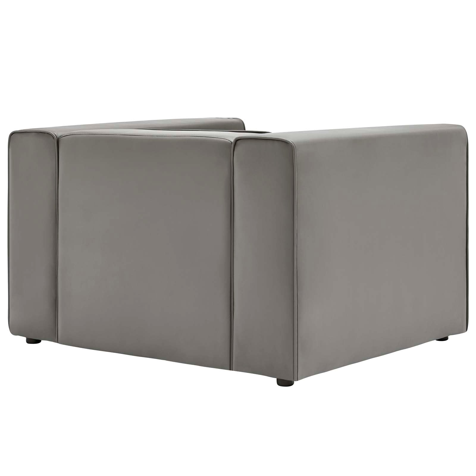 Modway Chairs - Mingle Vegan Leather Armchair Gray