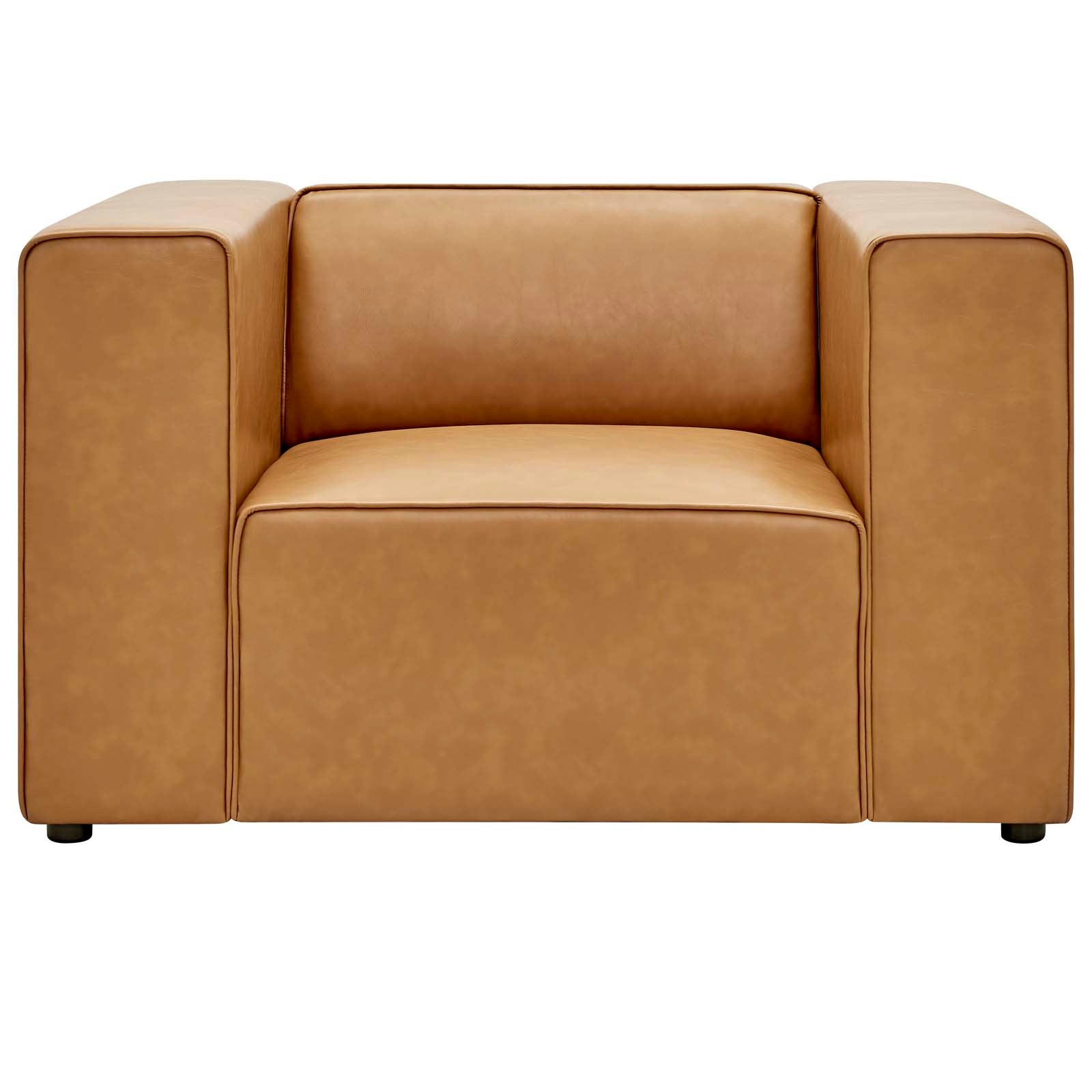 Modway Chairs - Mingle Vegan Leather Armchair Tan