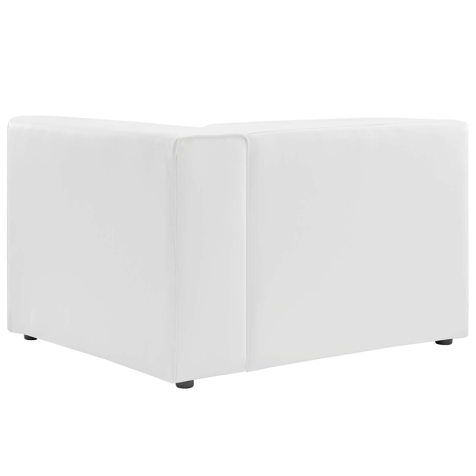 Modway Accent Chairs - Mingle Vegan Leather Right-Arm Chair White