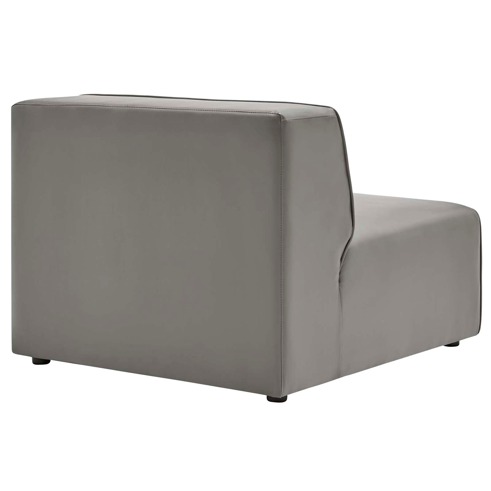 Modway Accent Chairs - Mingle Vegan Leather Armless Chair Gray