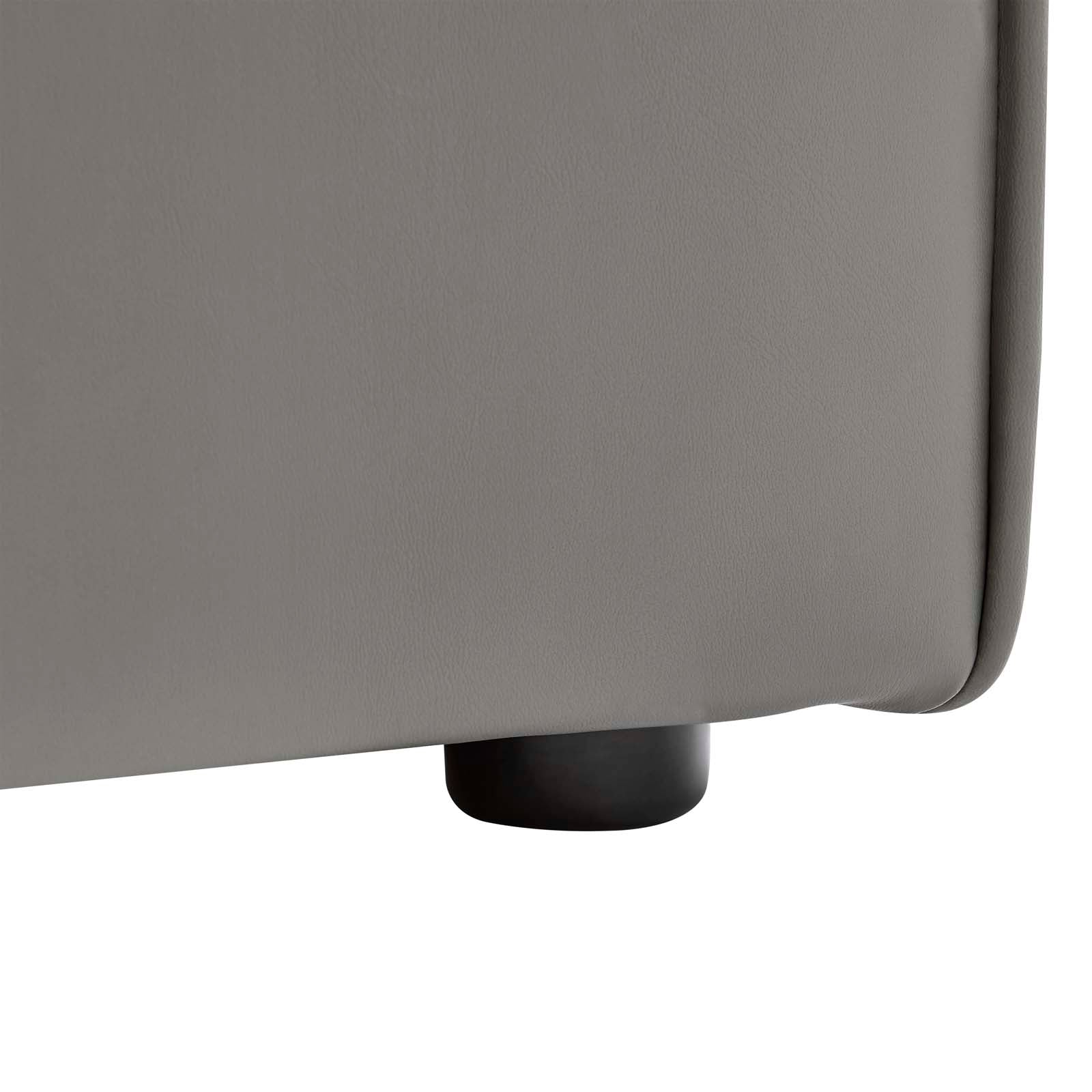 Modway Accent Chairs - Mingle Vegan Leather Armless Chair Gray