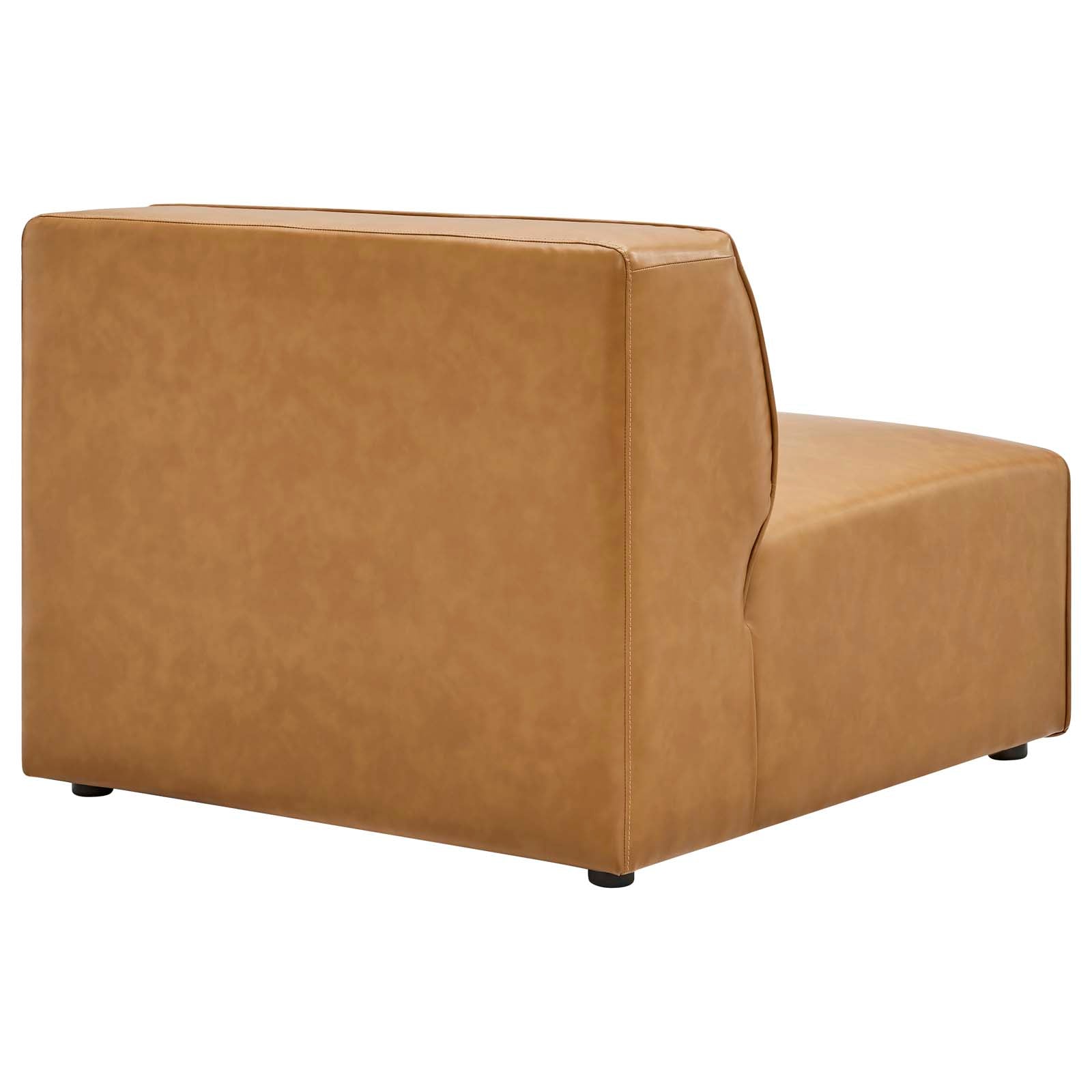 Modway Accent Chairs - Mingle Vegan Leather Armless Chair Tan