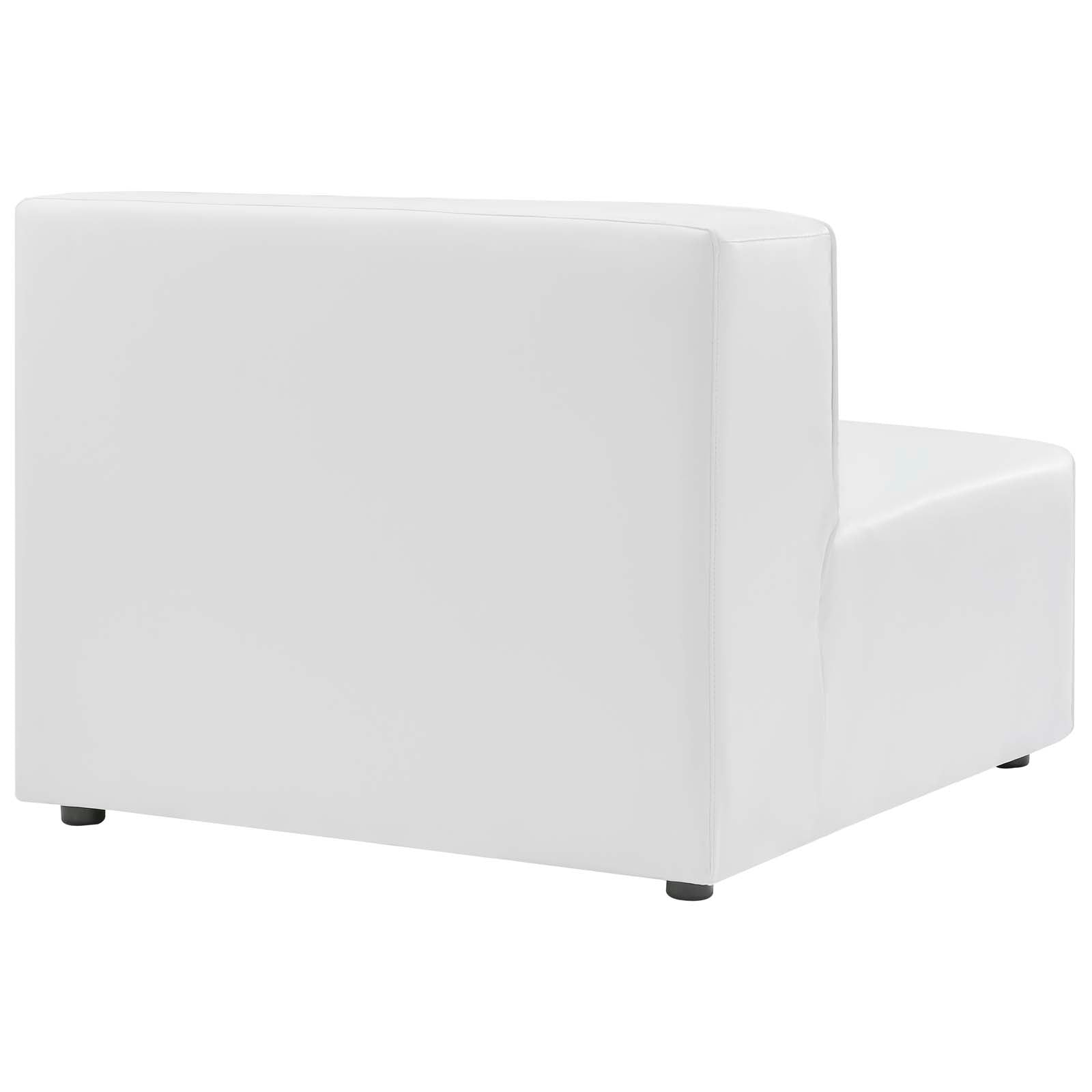Modway Accent Chairs - Mingle Vegan Leather Armless Chair White