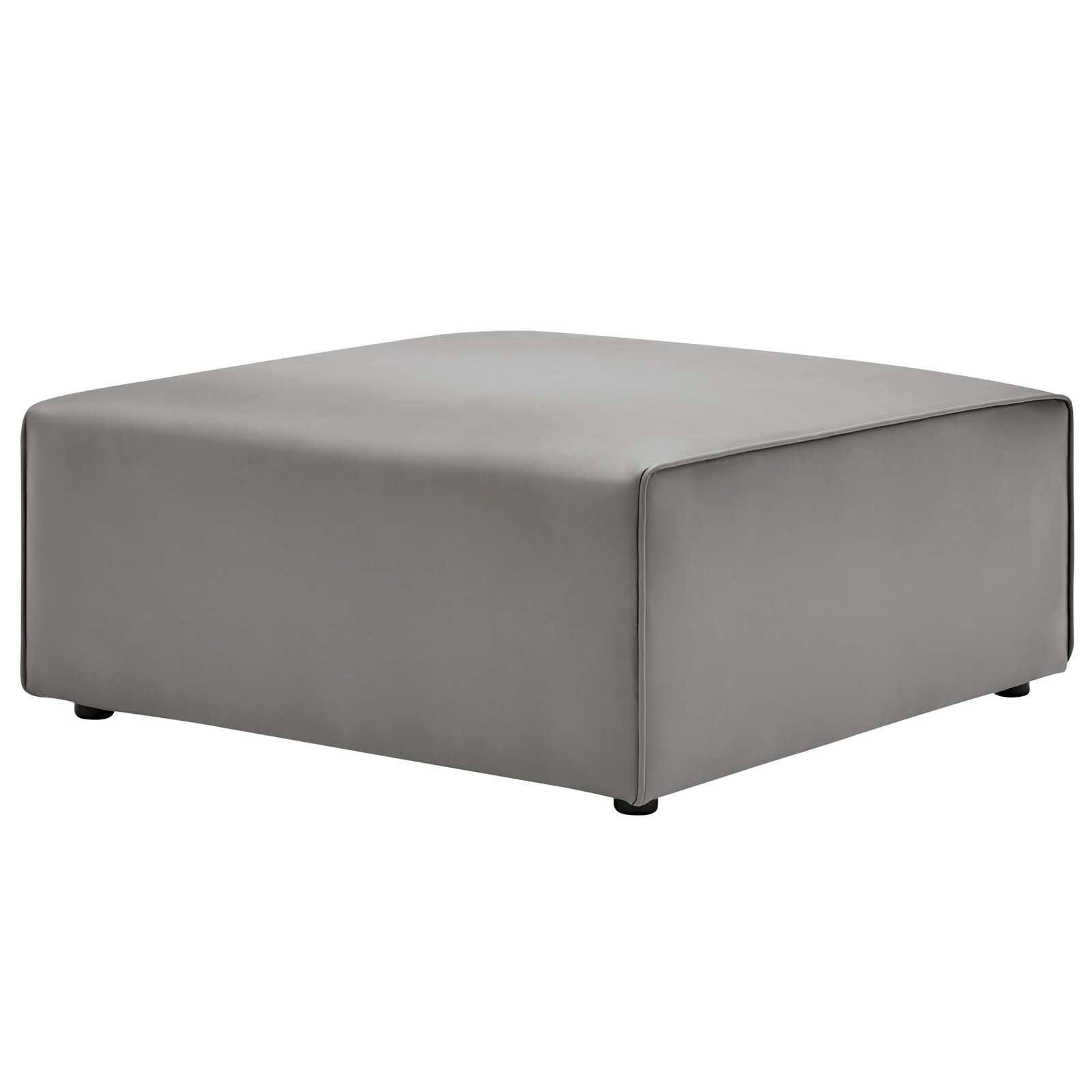 Modway Ottomans & Stools - Mingle Vegan Leather Ottoman Gray