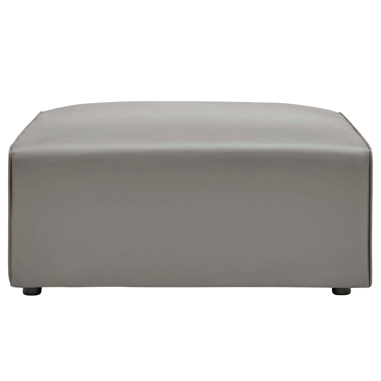 Modway Ottomans & Stools - Mingle Vegan Leather Ottoman Gray