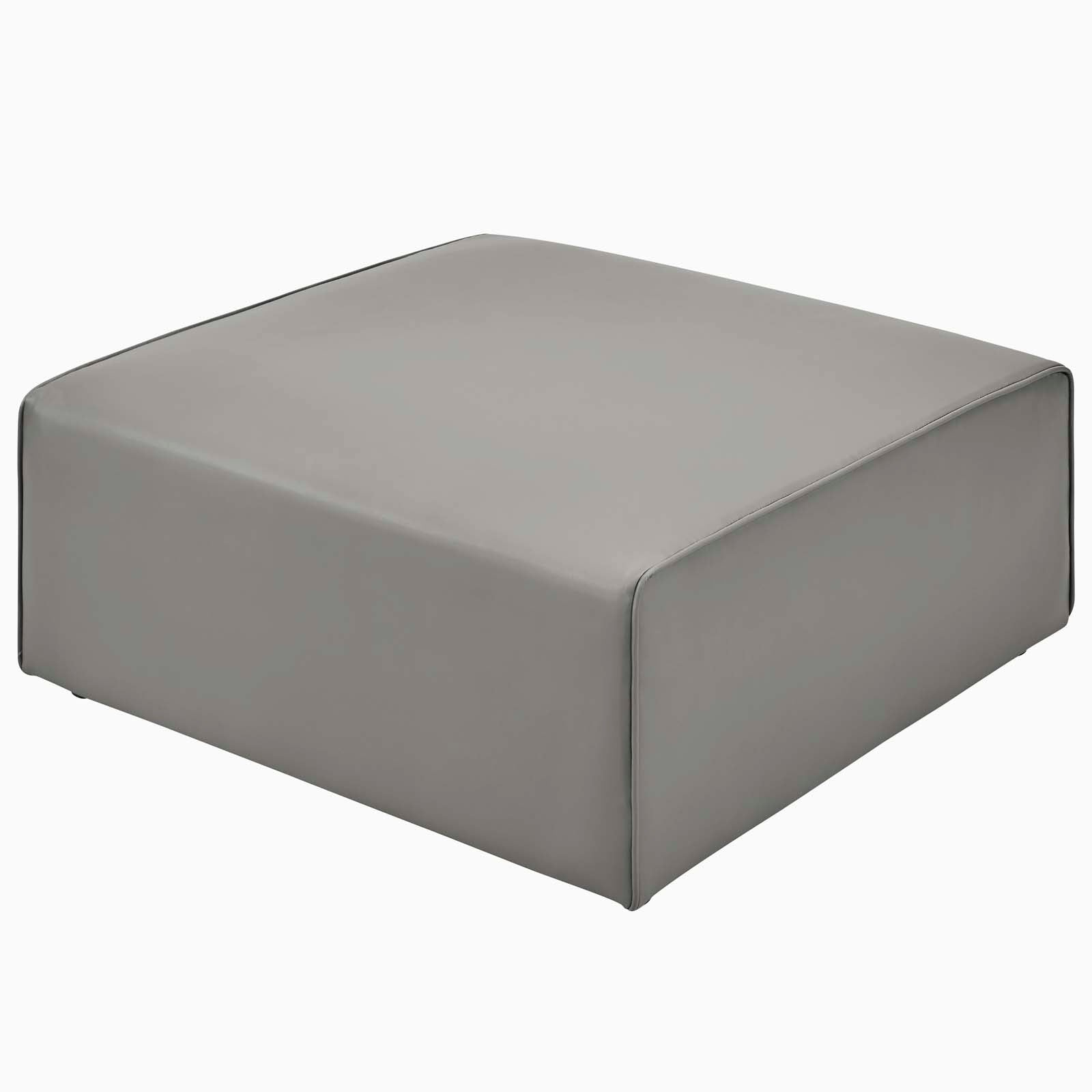Modway Ottomans & Stools - Mingle Vegan Leather Ottoman Gray
