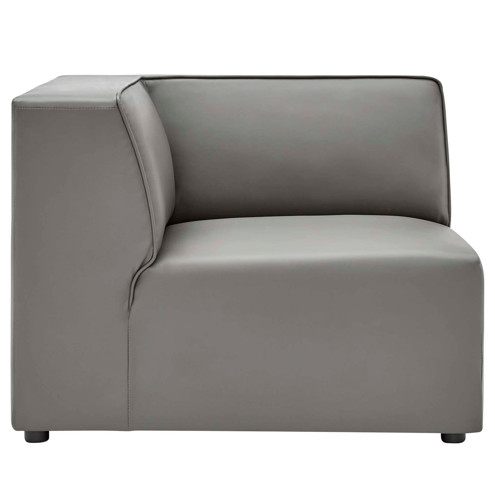 Modway Chairs - Mingle Vegan Leather Corner Chair Gray