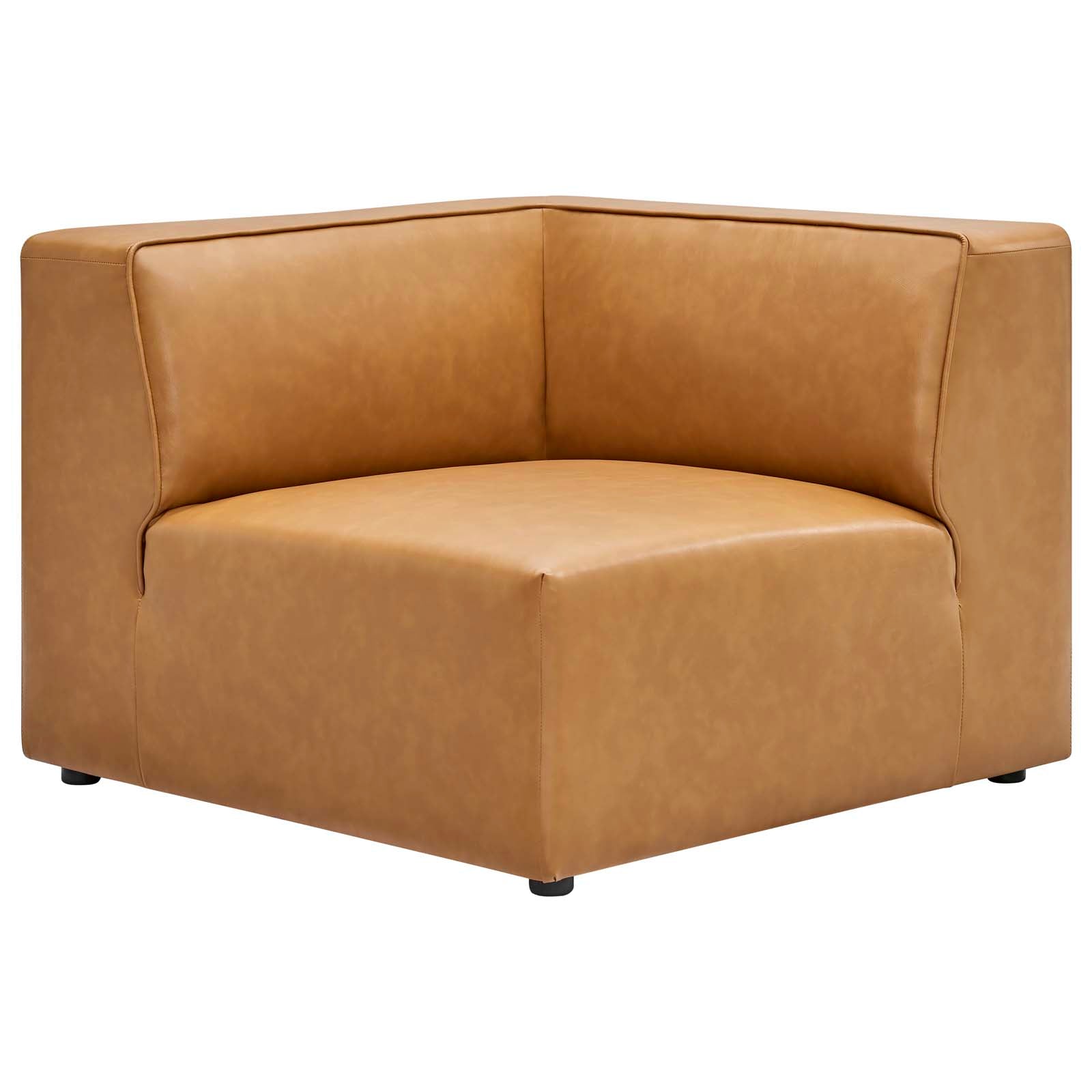 Modway Chairs - Mingle Vegan Leather Corner Chair Tan