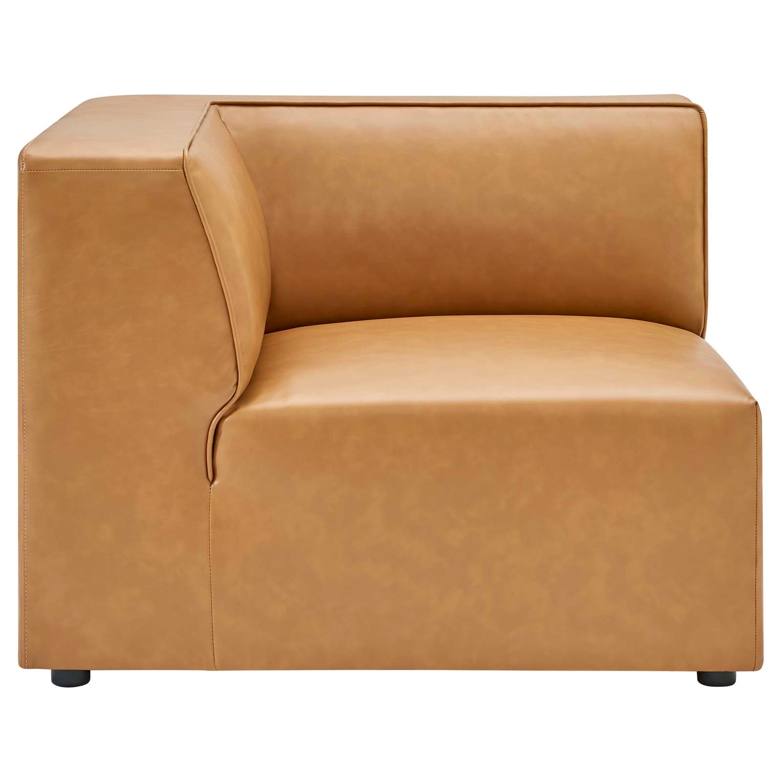 Modway Chairs - Mingle Vegan Leather Corner Chair Tan