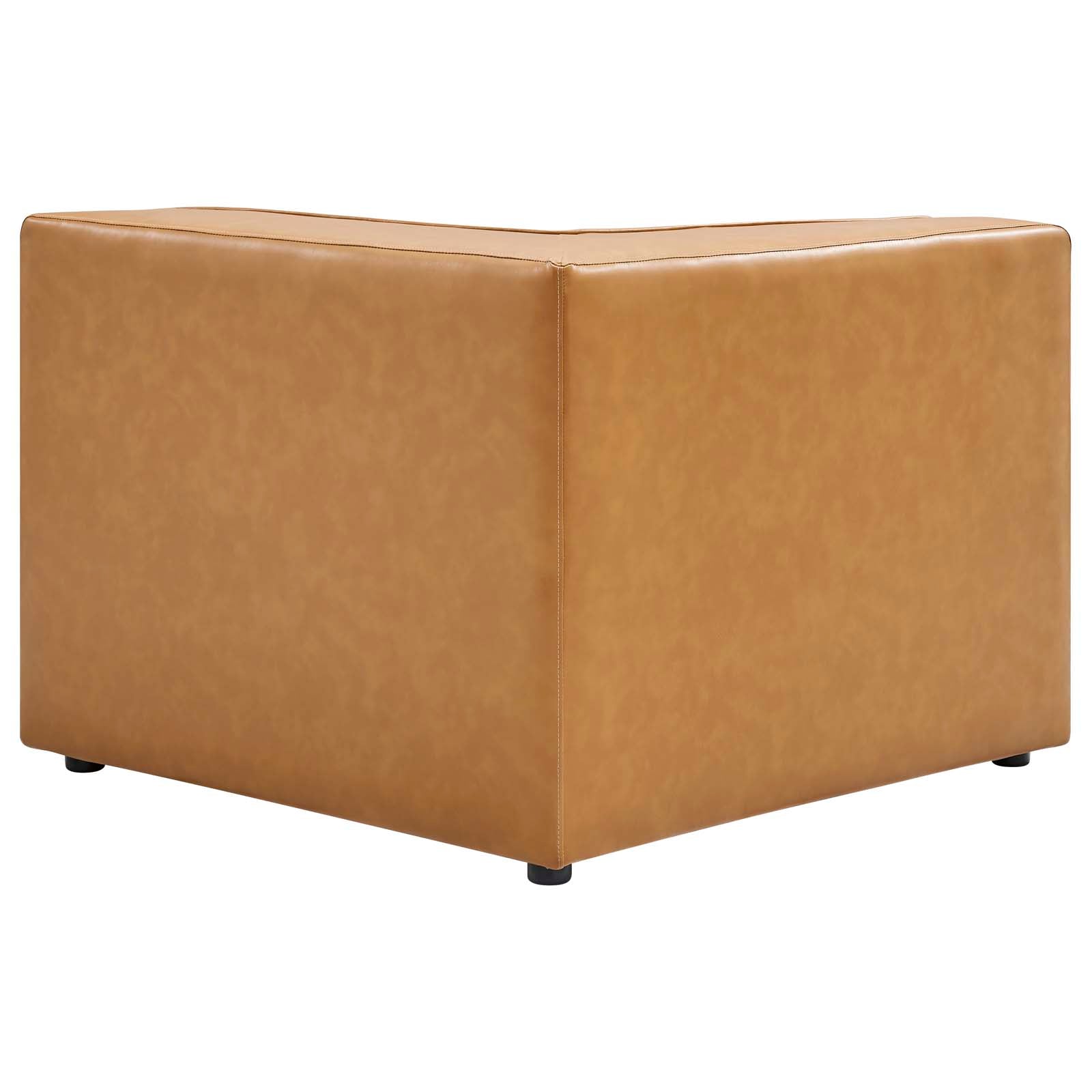 Modway Chairs - Mingle Vegan Leather Corner Chair Tan