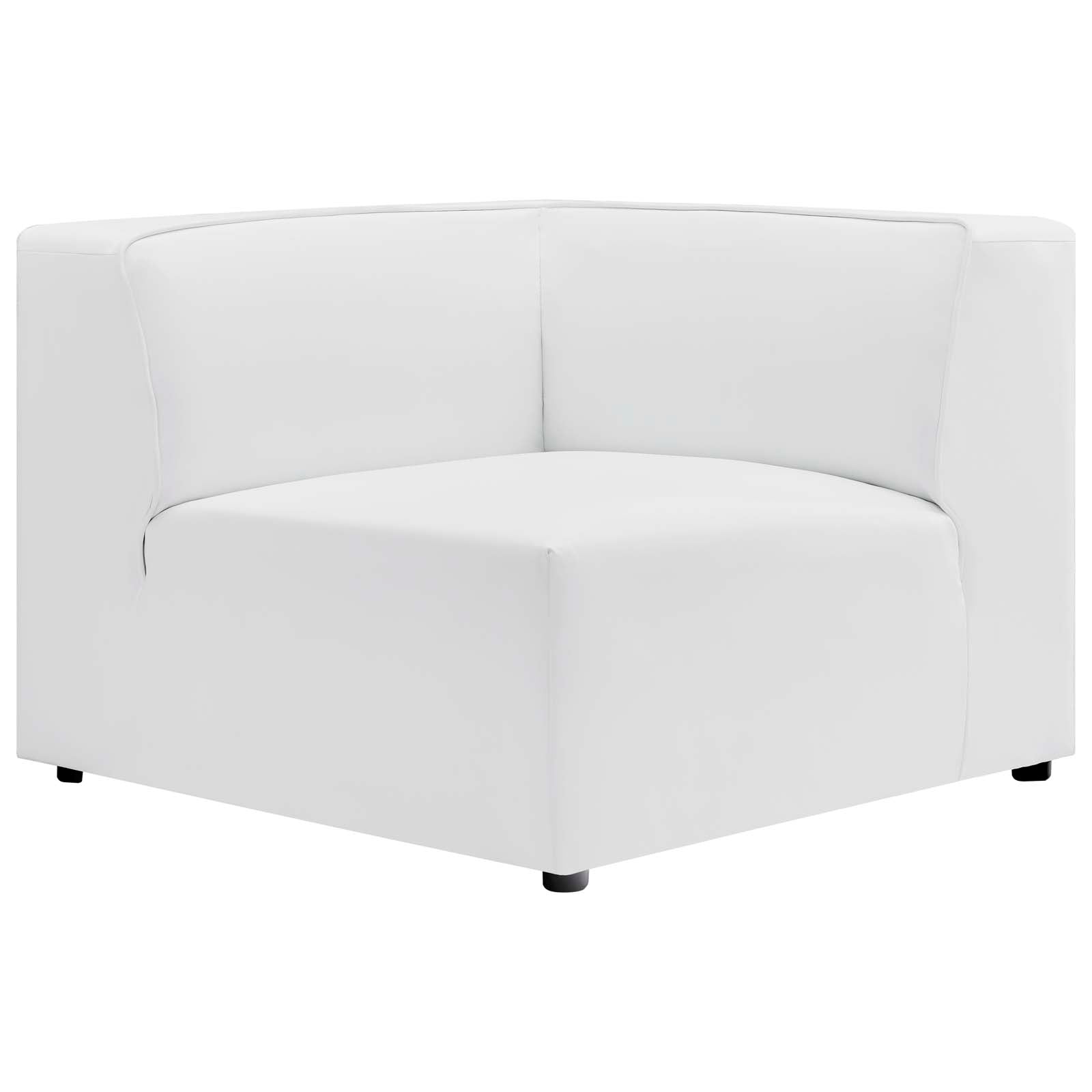 Modway Chairs - Mingle Vegan Leather Corner Chair White