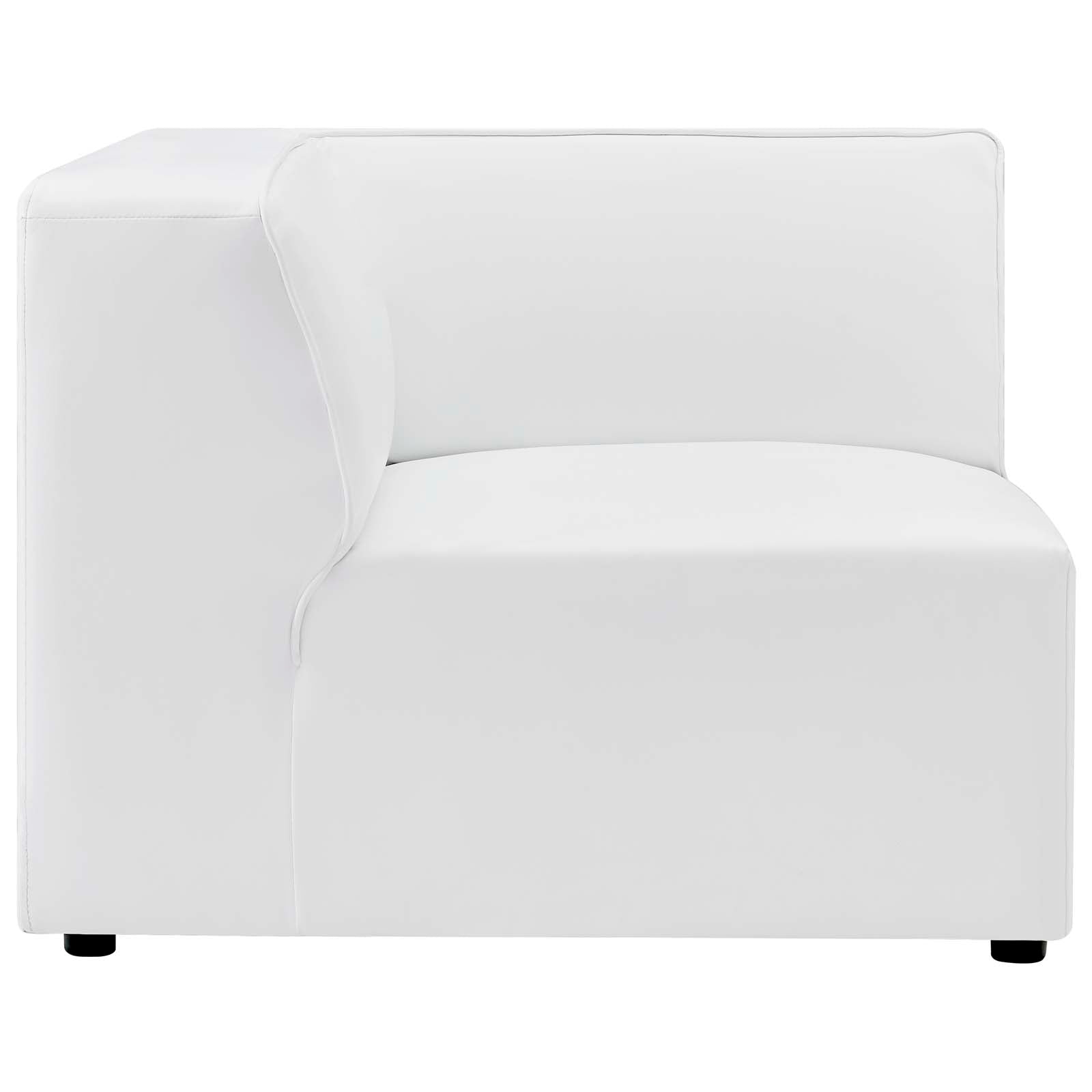 Modway Chairs - Mingle Vegan Leather Corner Chair White