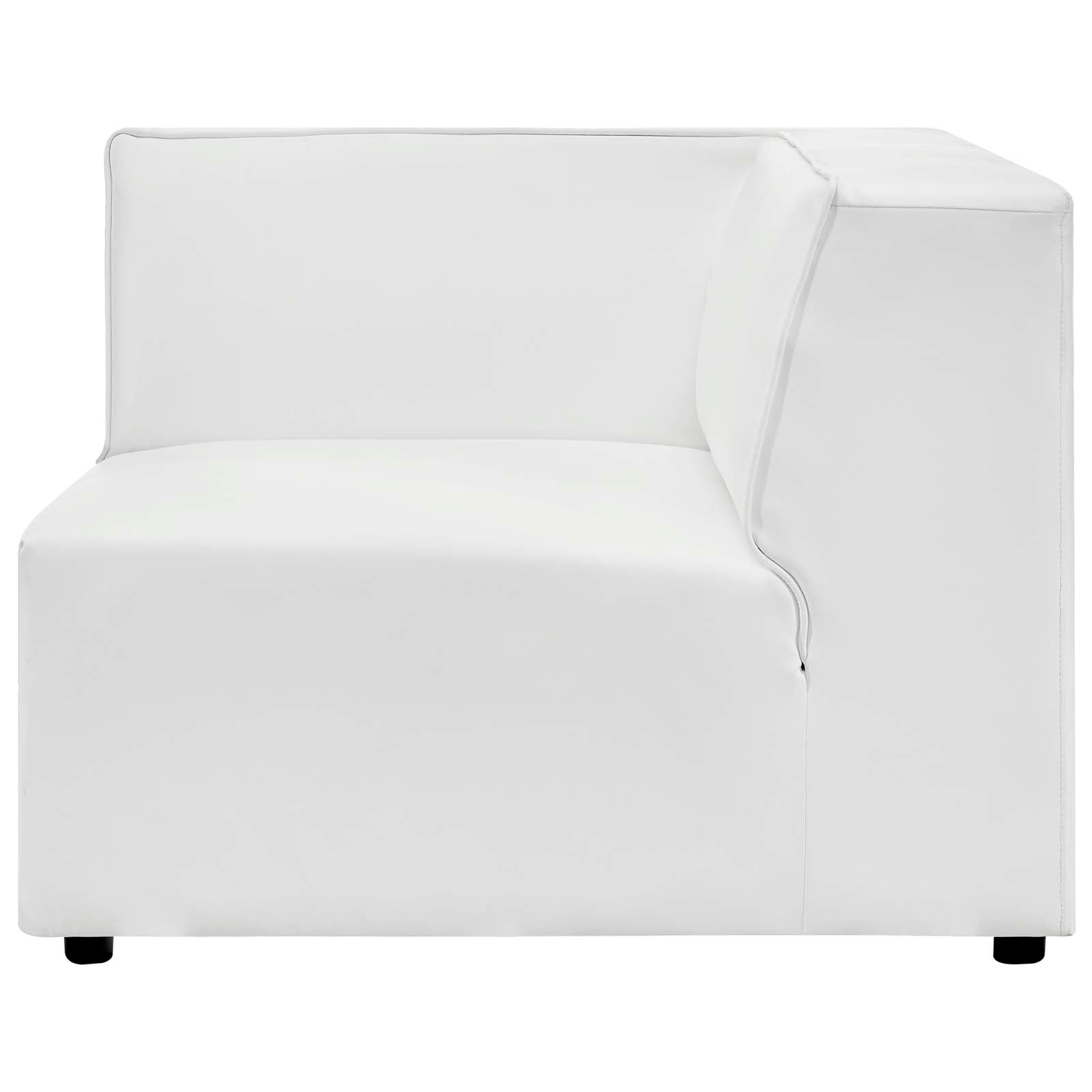 Modway Chairs - Mingle Vegan Leather Corner Chair White