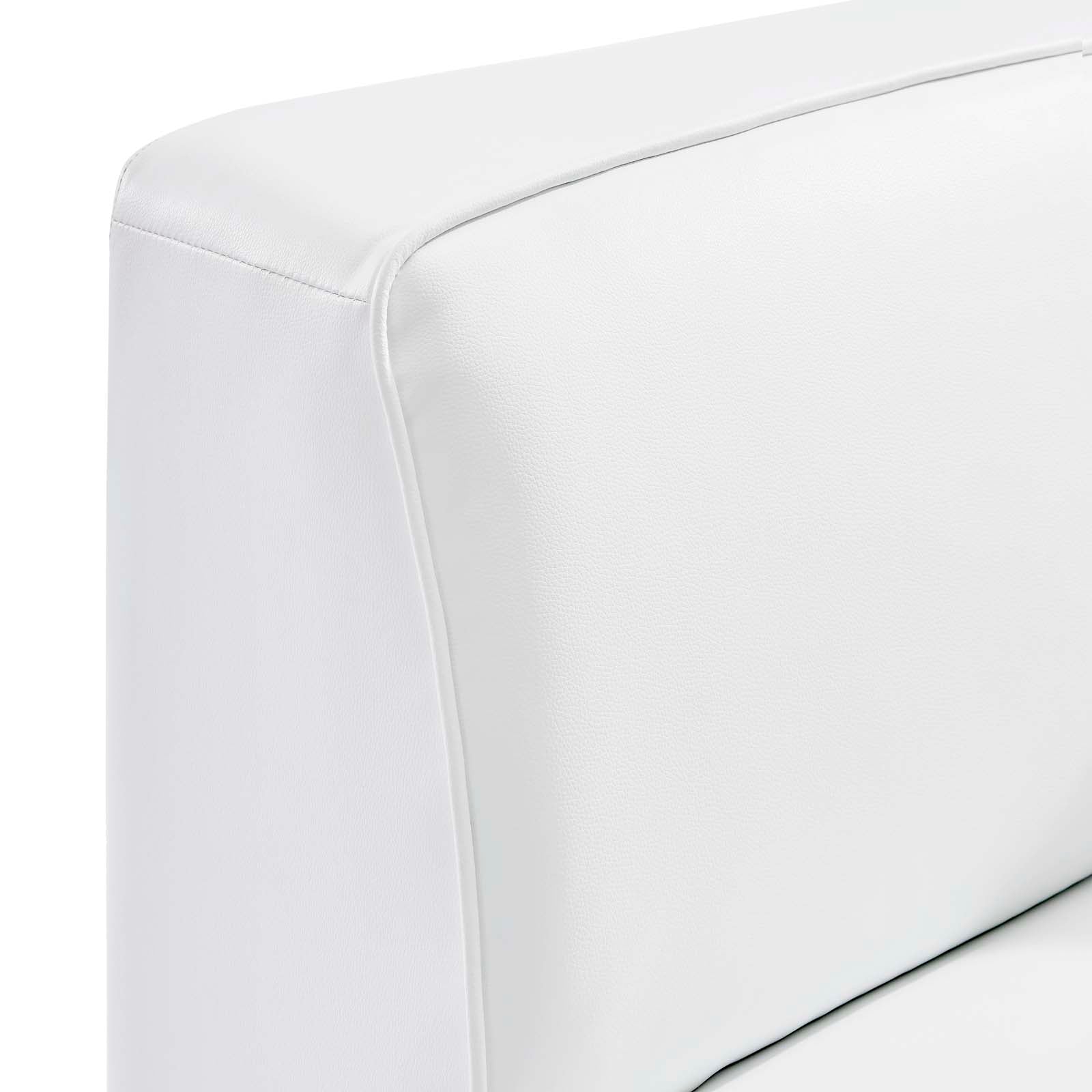 Modway Chairs - Mingle Vegan Leather Corner Chair White