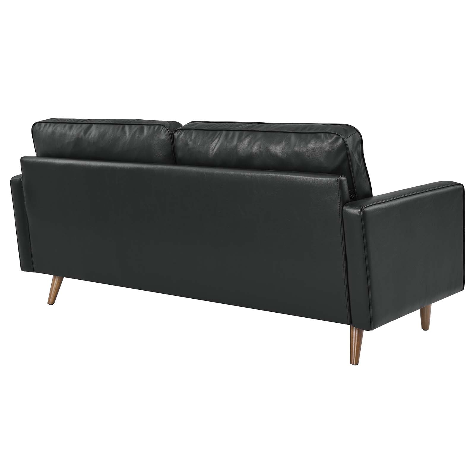Modway Sofas & Couches - Valour Leather Sofa Black