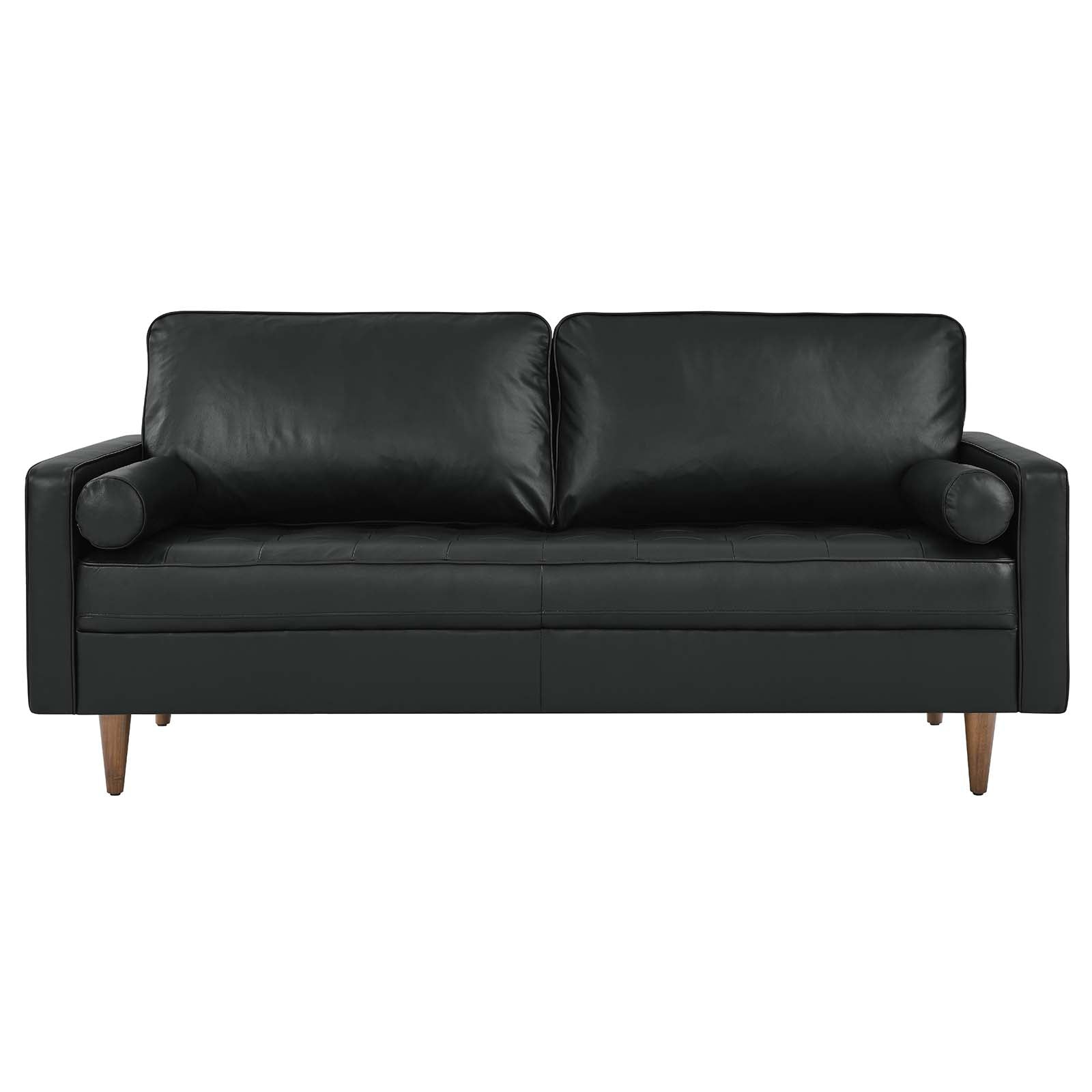 Modway Sofas & Couches - Valour Leather Sofa Black