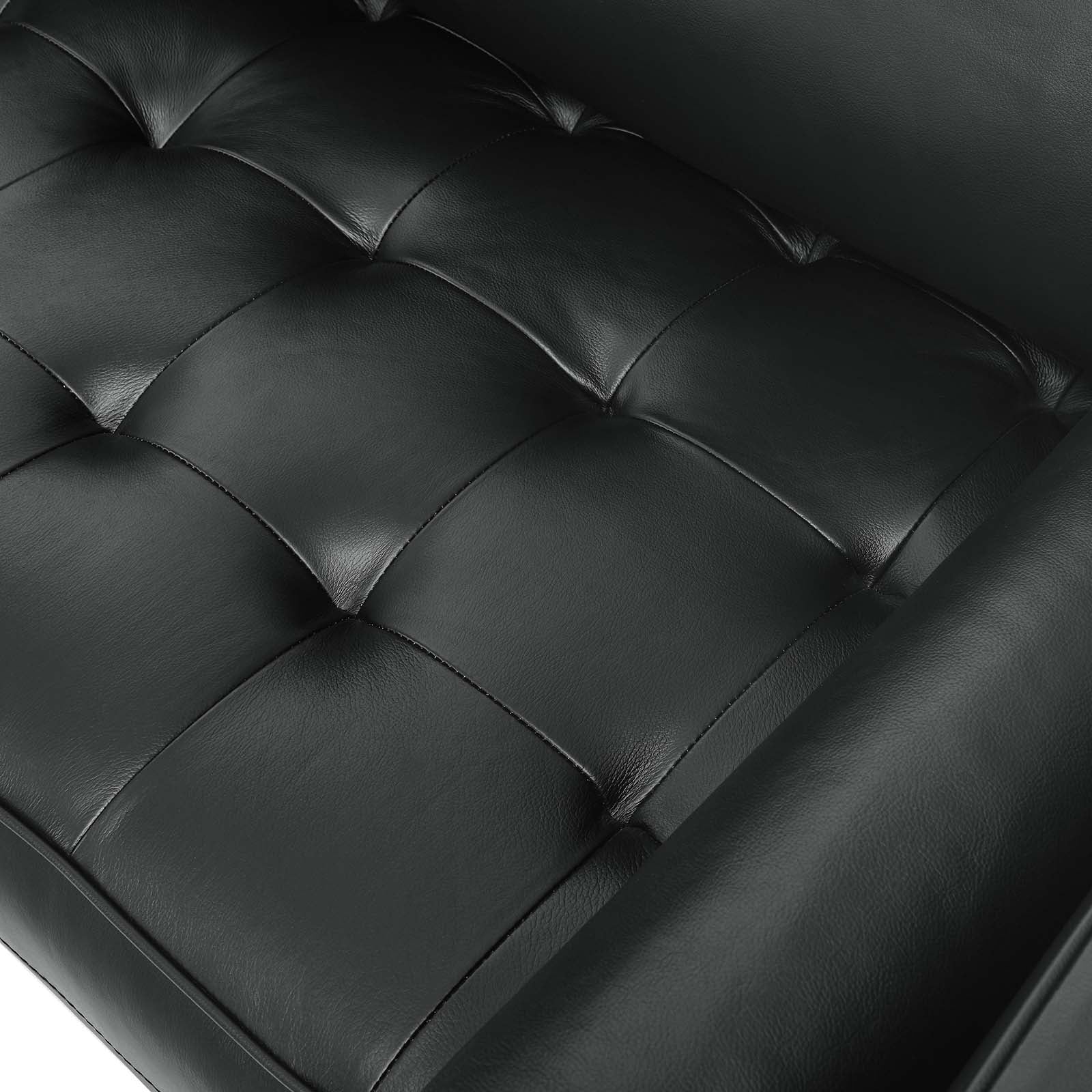 Modway Sofas & Couches - Valour Leather Sofa Black
