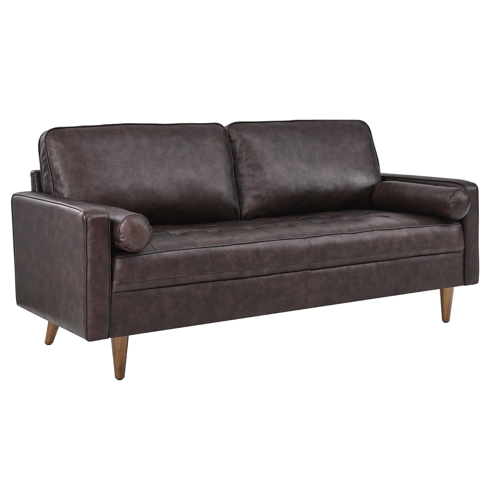Modway Sofas & Couches - Valour Leather Sofa Brown