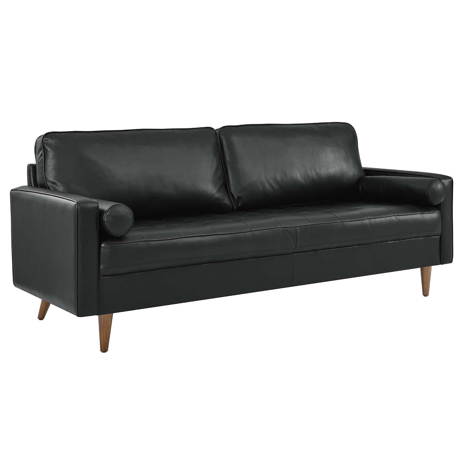 Modway Sofas & Couches - Valour 81" Leather Sofa Black