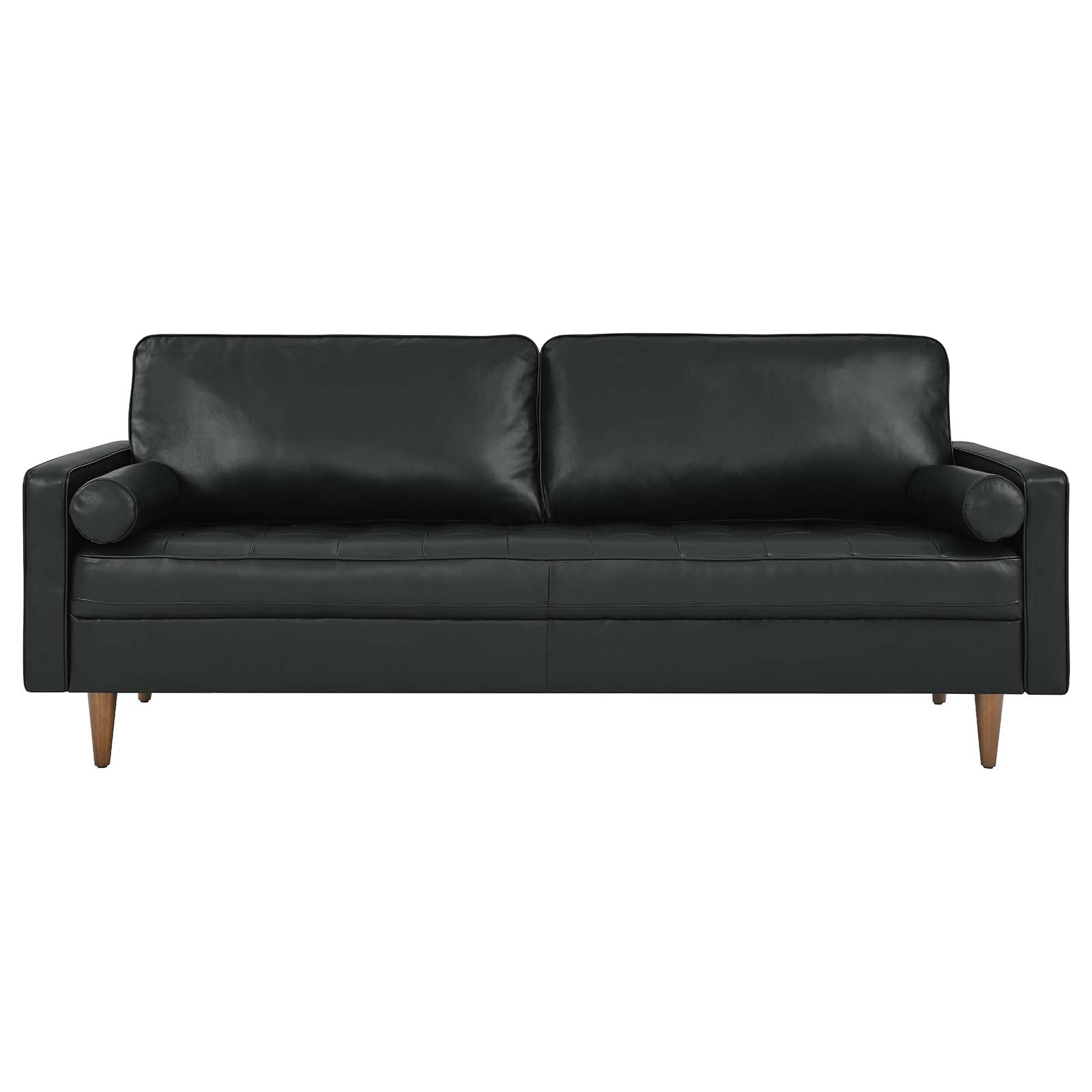 Modway Sofas & Couches - Valour 81" Leather Sofa Black