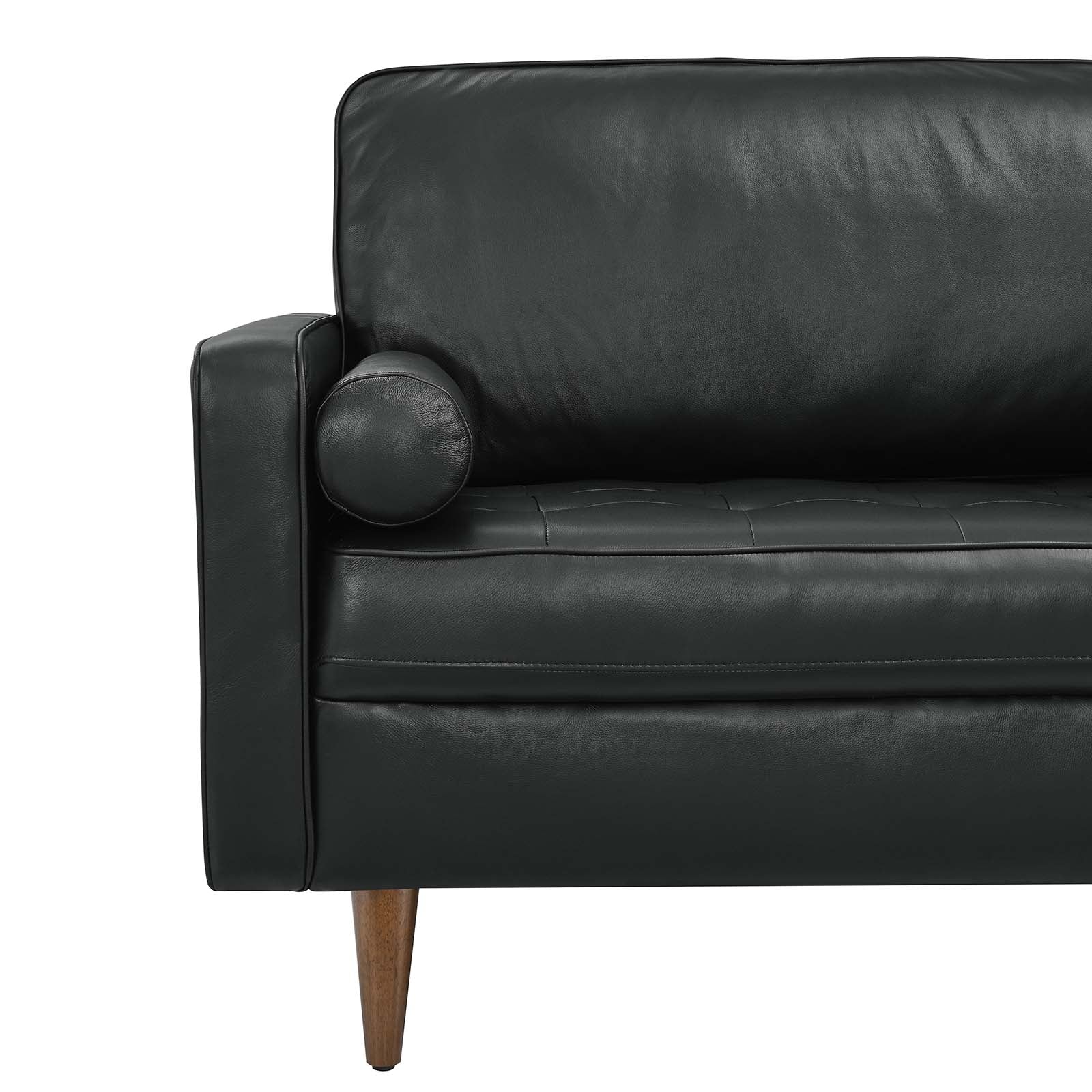 Modway Sofas & Couches - Valour 81" Leather Sofa Black