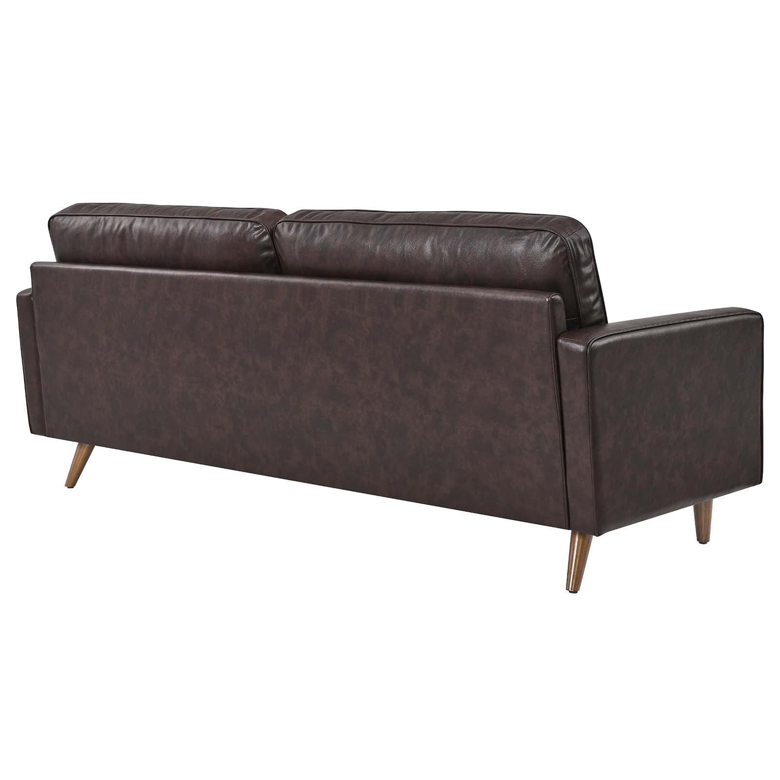 Modway Sofas & Couches - Valour 81" Leather Sofa Brown