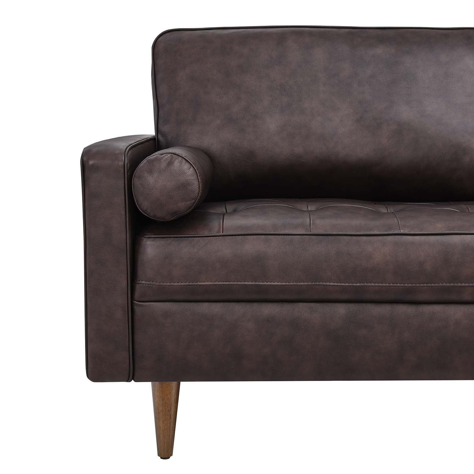 Modway Sofas & Couches - Valour 81" Leather Sofa Brown