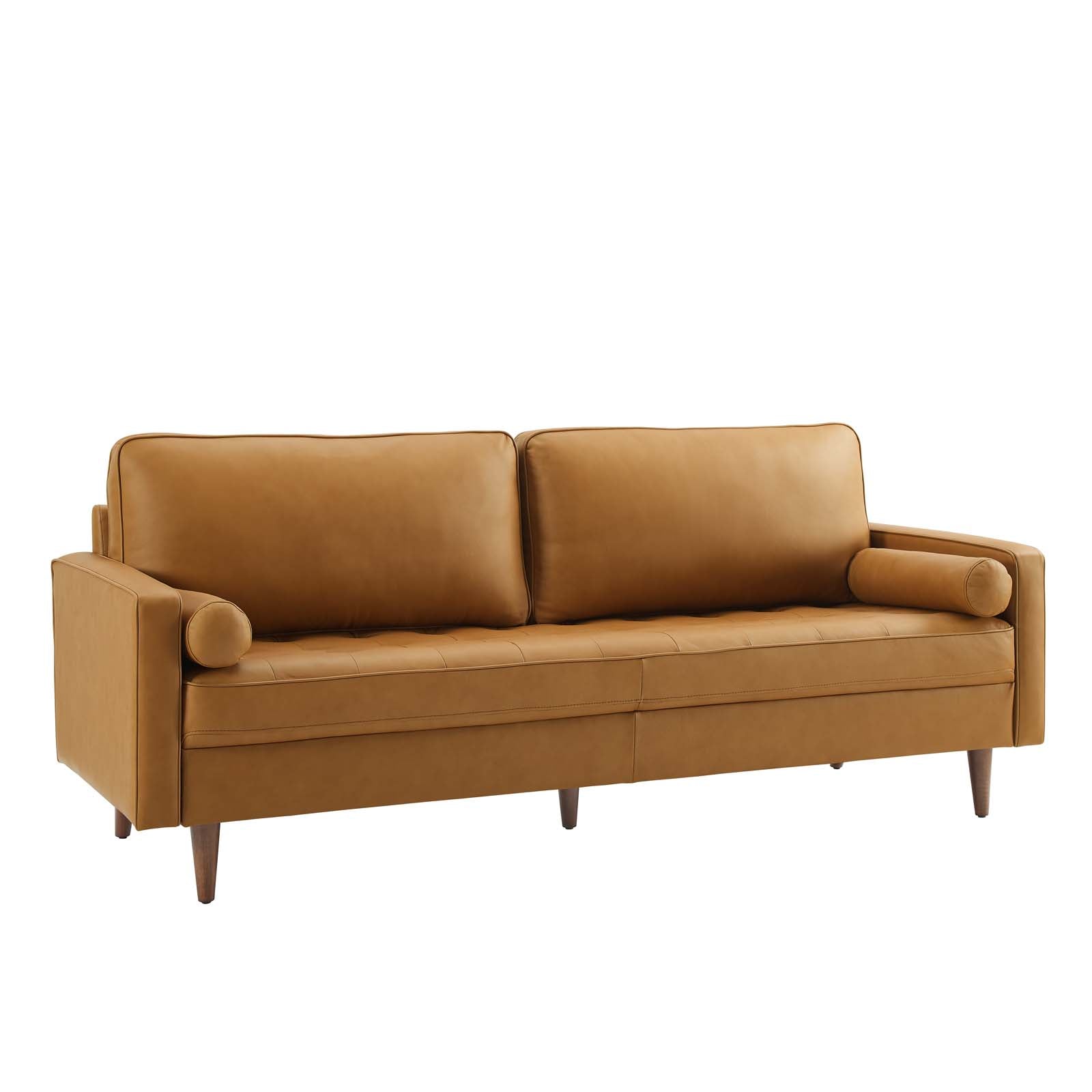 Modway Sofas & Couches - Valour 81" Leather Sofa Tan