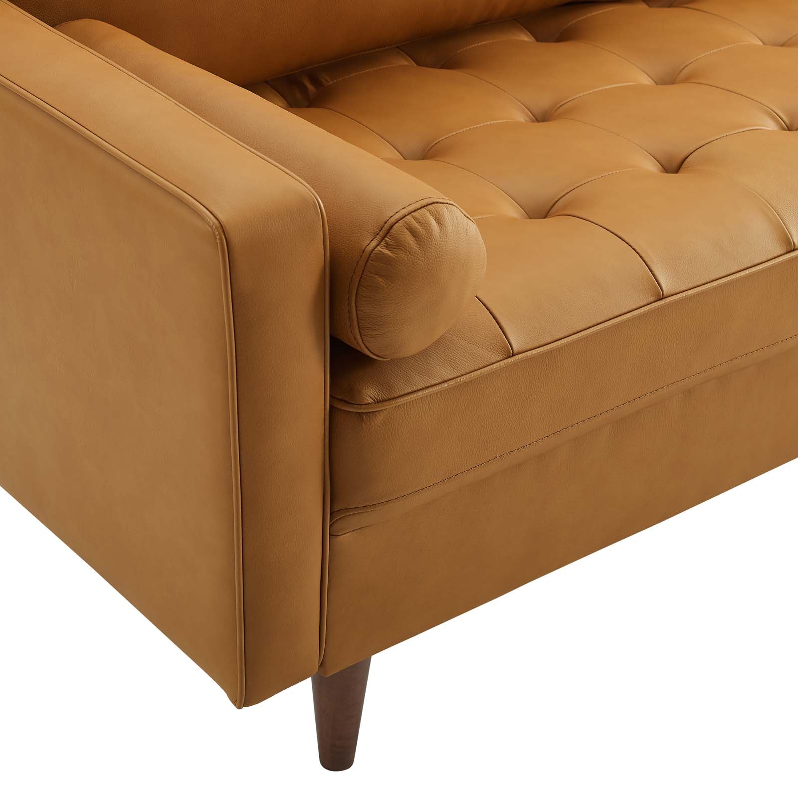 Modway Sofas & Couches - Valour 81" Leather Sofa Tan