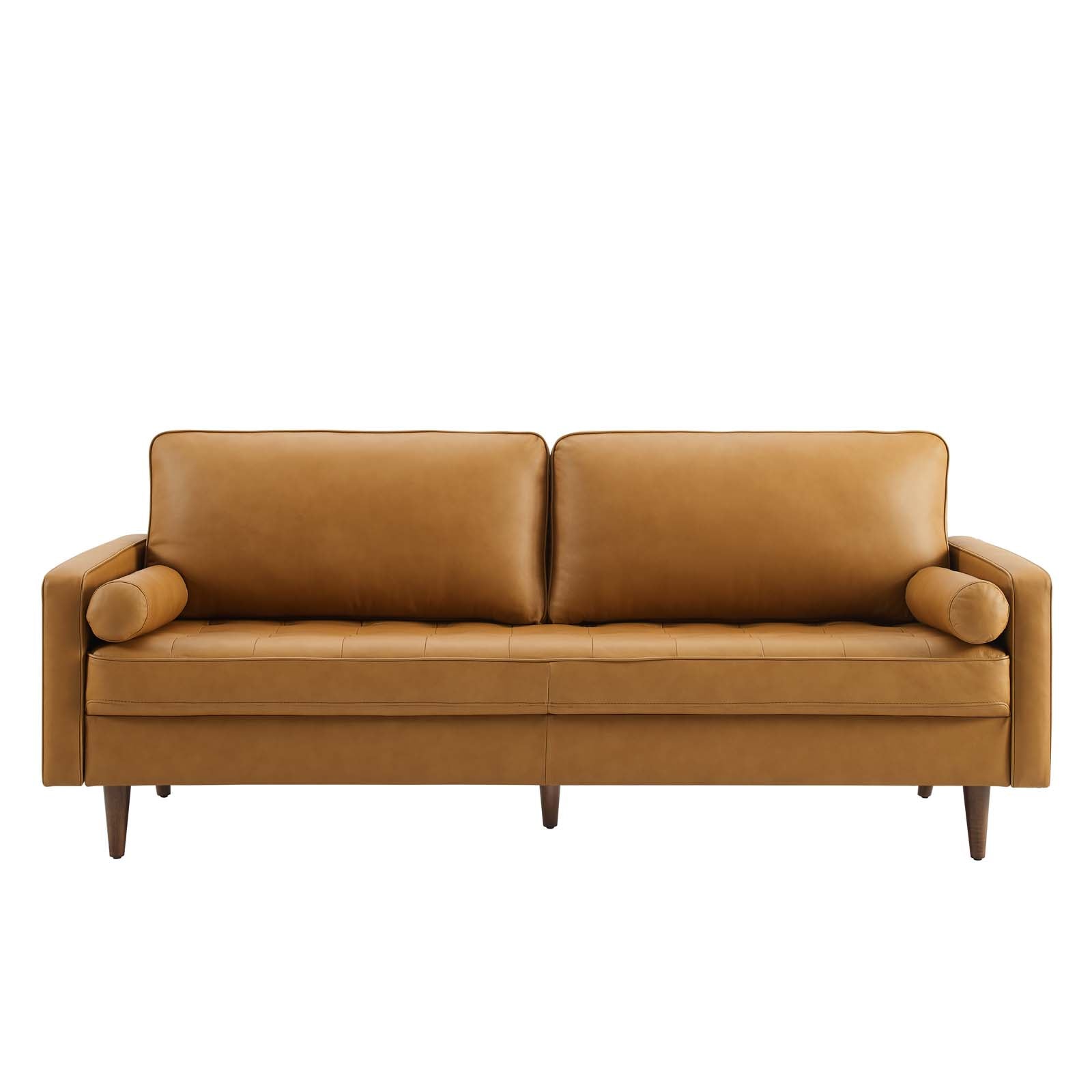 Modway Sofas & Couches - Valour 81" Leather Sofa Tan