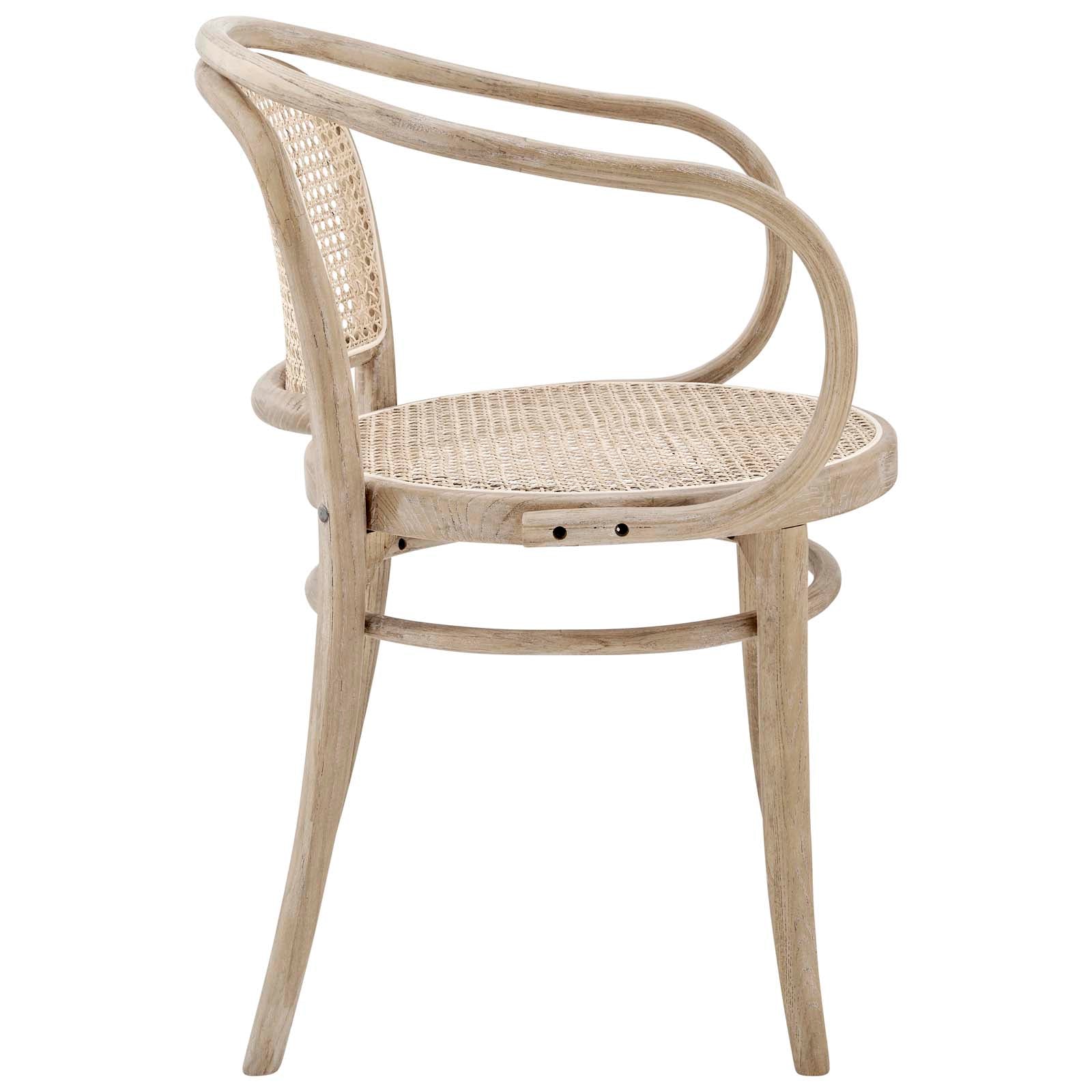 Modway Dining Chairs - Oliana Wood Dining Armchair Gray