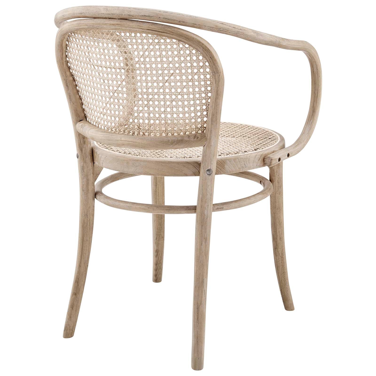 Modway Dining Chairs - Oliana Wood Dining Armchair Gray