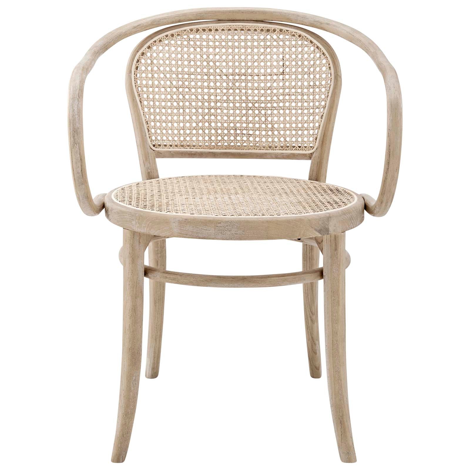 Modway Dining Chairs - Oliana Wood Dining Armchair Gray