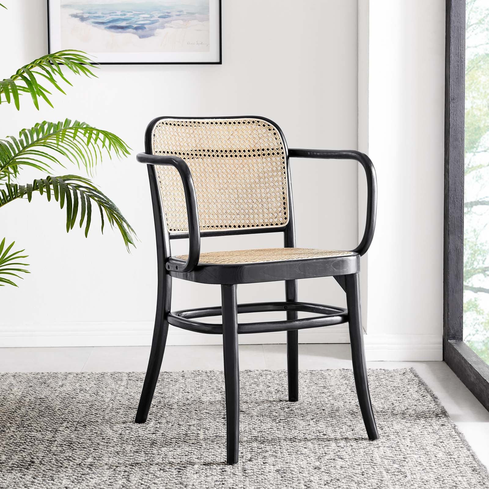 Modway Dining Chairs - Winona Wood Dining Chair Black