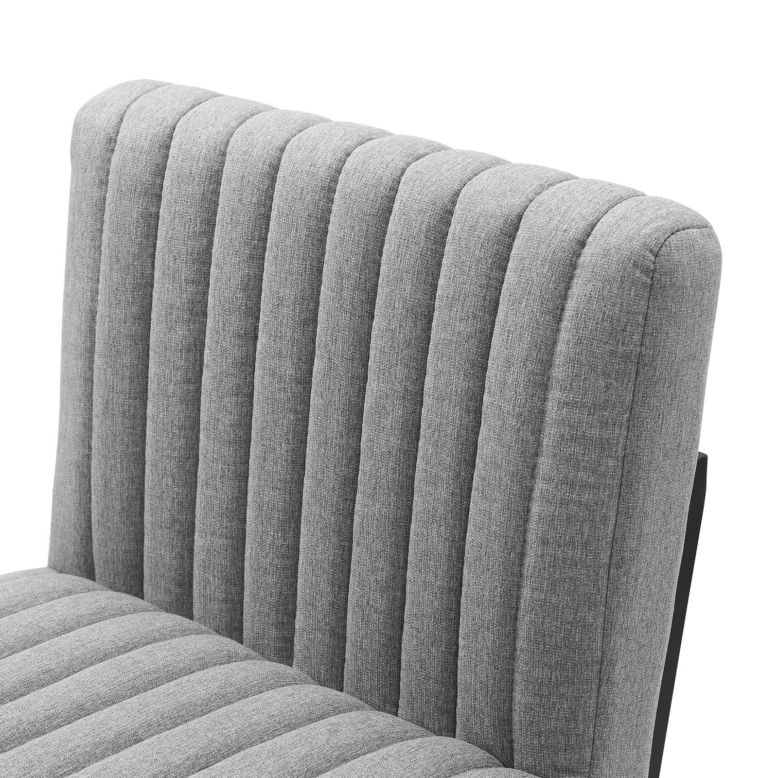Modway Barstools - Indulge Channel Tufted Fabric Counter Stool Light Gray