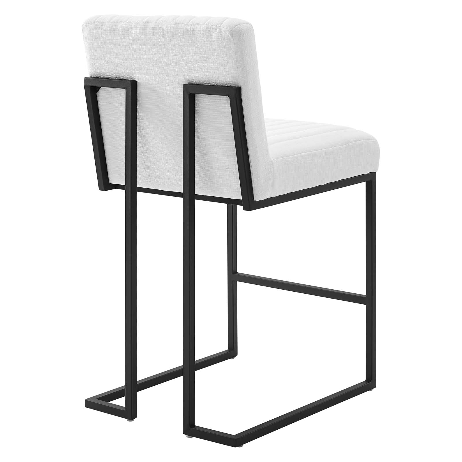 Modway Barstools - Indulge Channel Tufted Fabric Counter Stool White