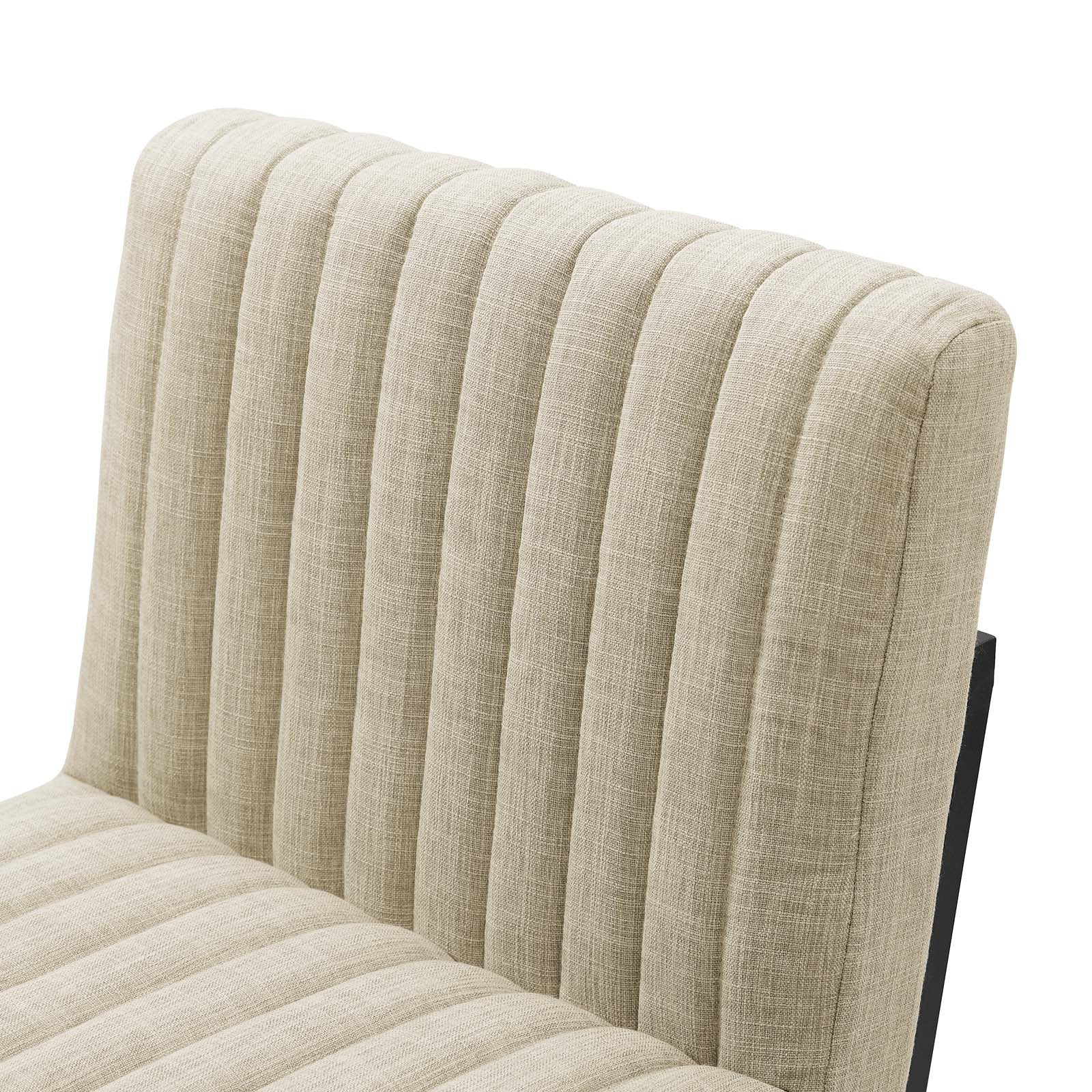 Modway Barstools - Indulge Channel Tufted Fabric Bar Stool Beige