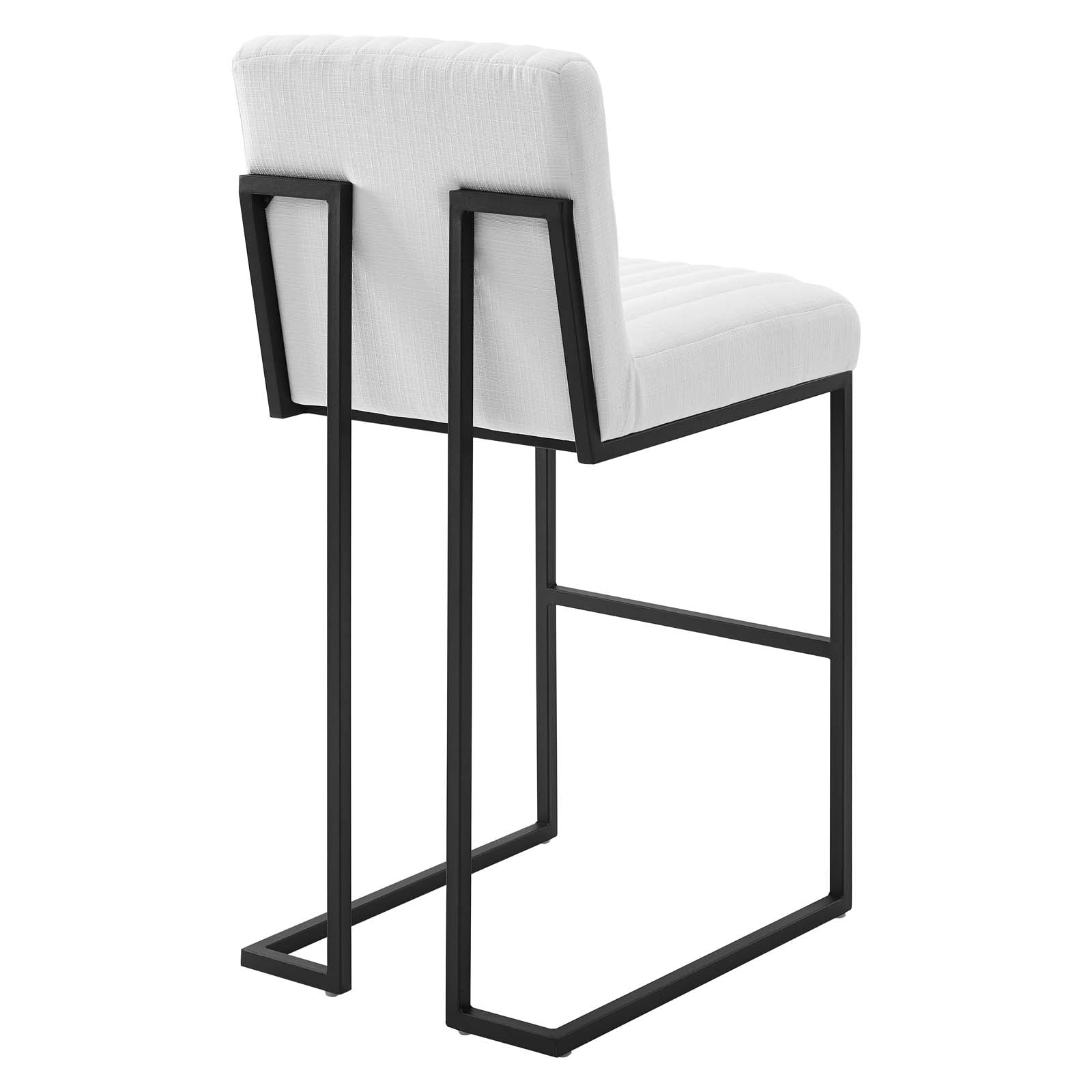 Modway Barstools - Indulge-Channel-Tufted-Fabric-Bar-Stool-White