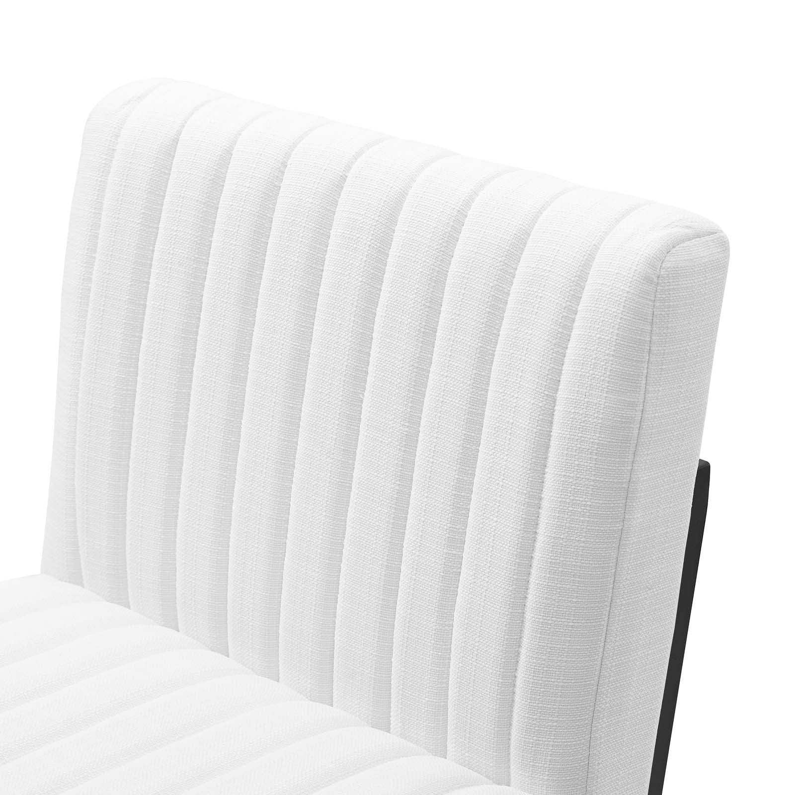 Modway Barstools - Indulge-Channel-Tufted-Fabric-Bar-Stool-White