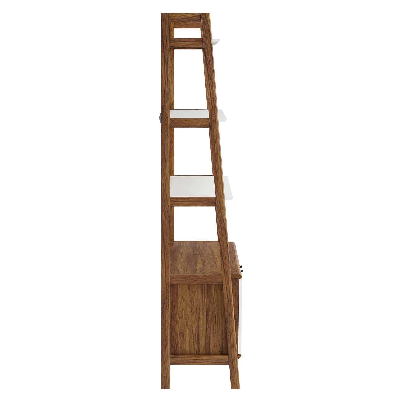 Modway Bookcases & Display Units - Bixby 33" Bookshelf Walnut White