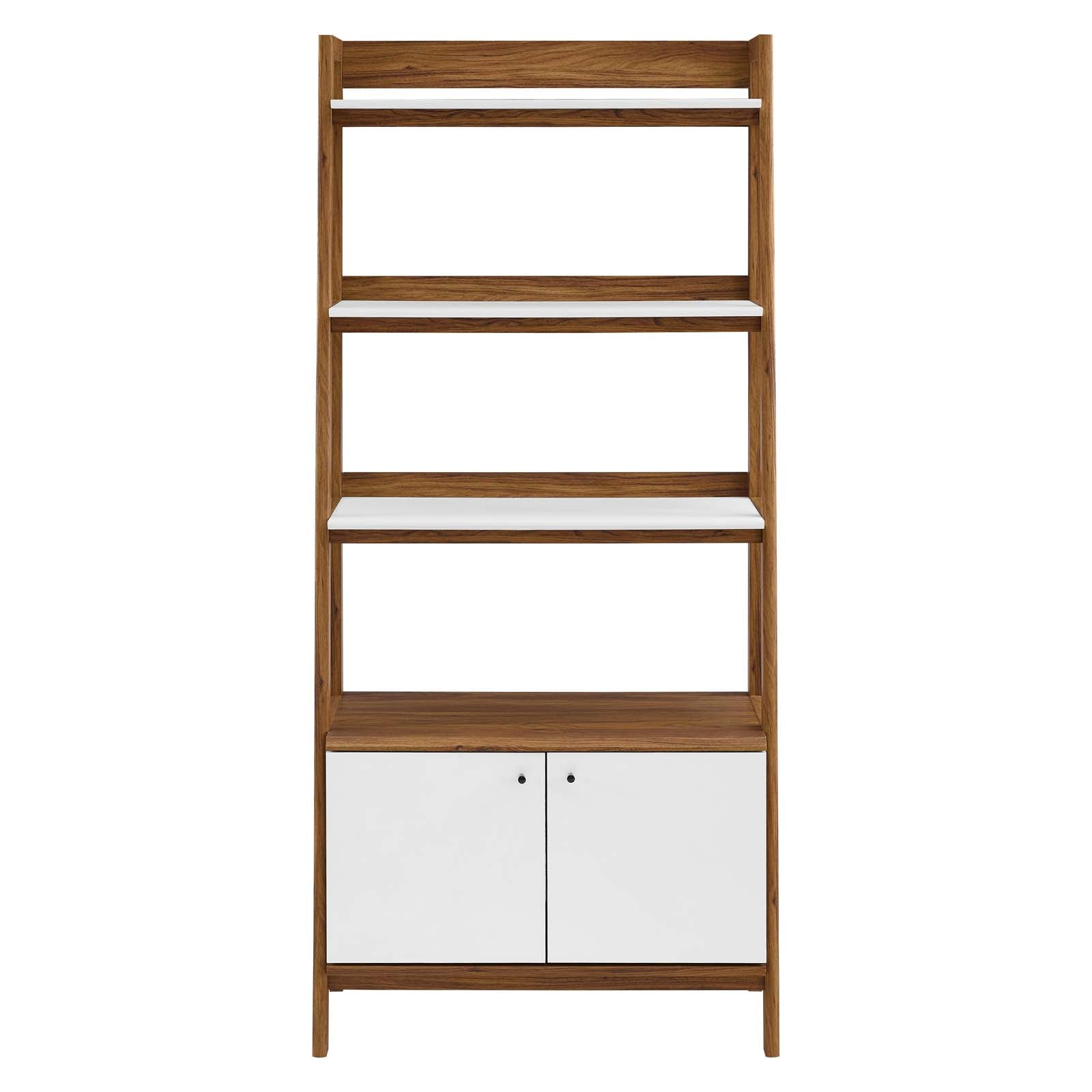 Modway Bookcases & Display Units - Bixby 33" Bookshelf Walnut White