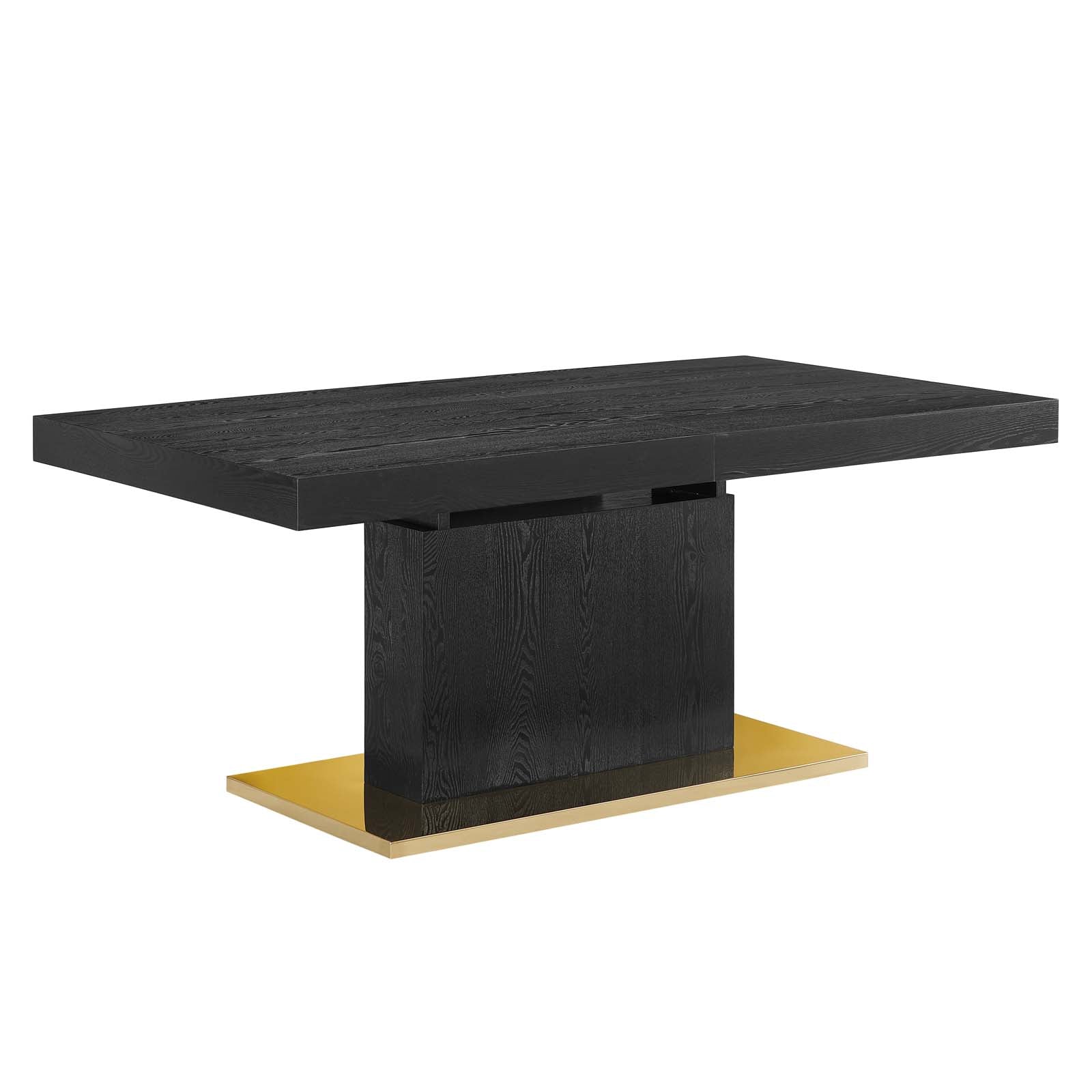 Modway Dining Tables - Vector-Expandable-Dining-Table-Black-Gold