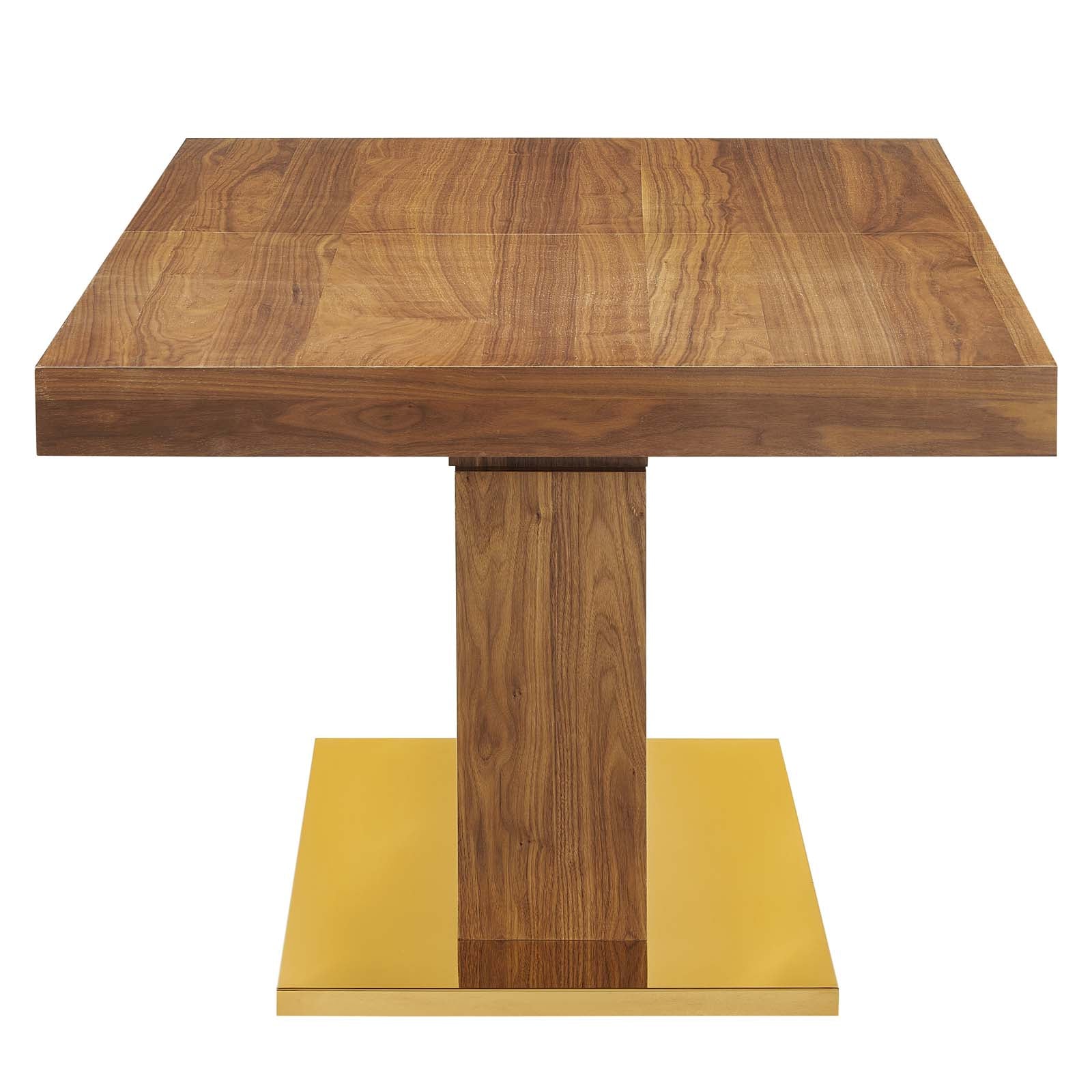 Modway Dining Tables - Vector Expandable Dining Table Walnut Gold