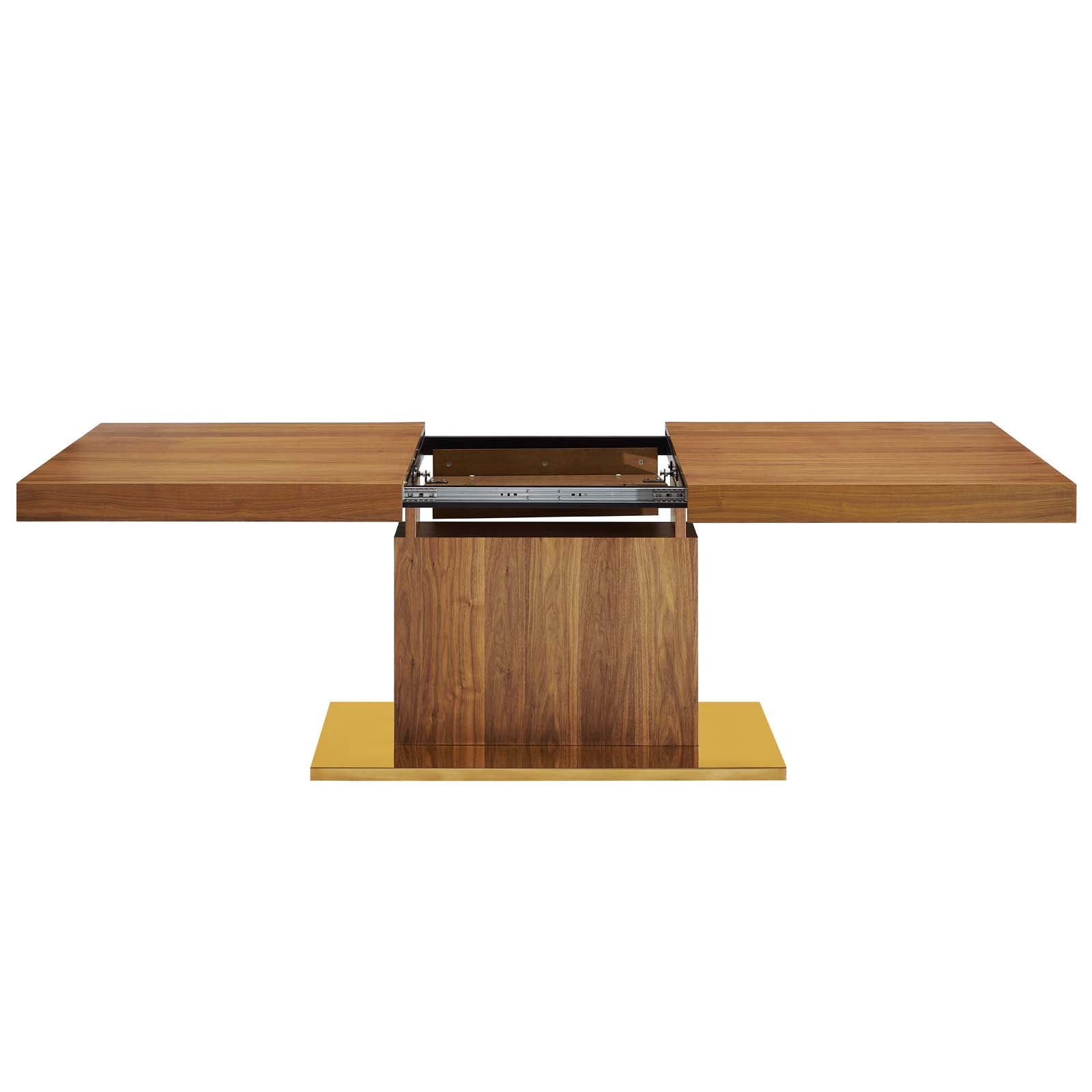 Modway Dining Tables - Vector Expandable Dining Table Walnut Gold