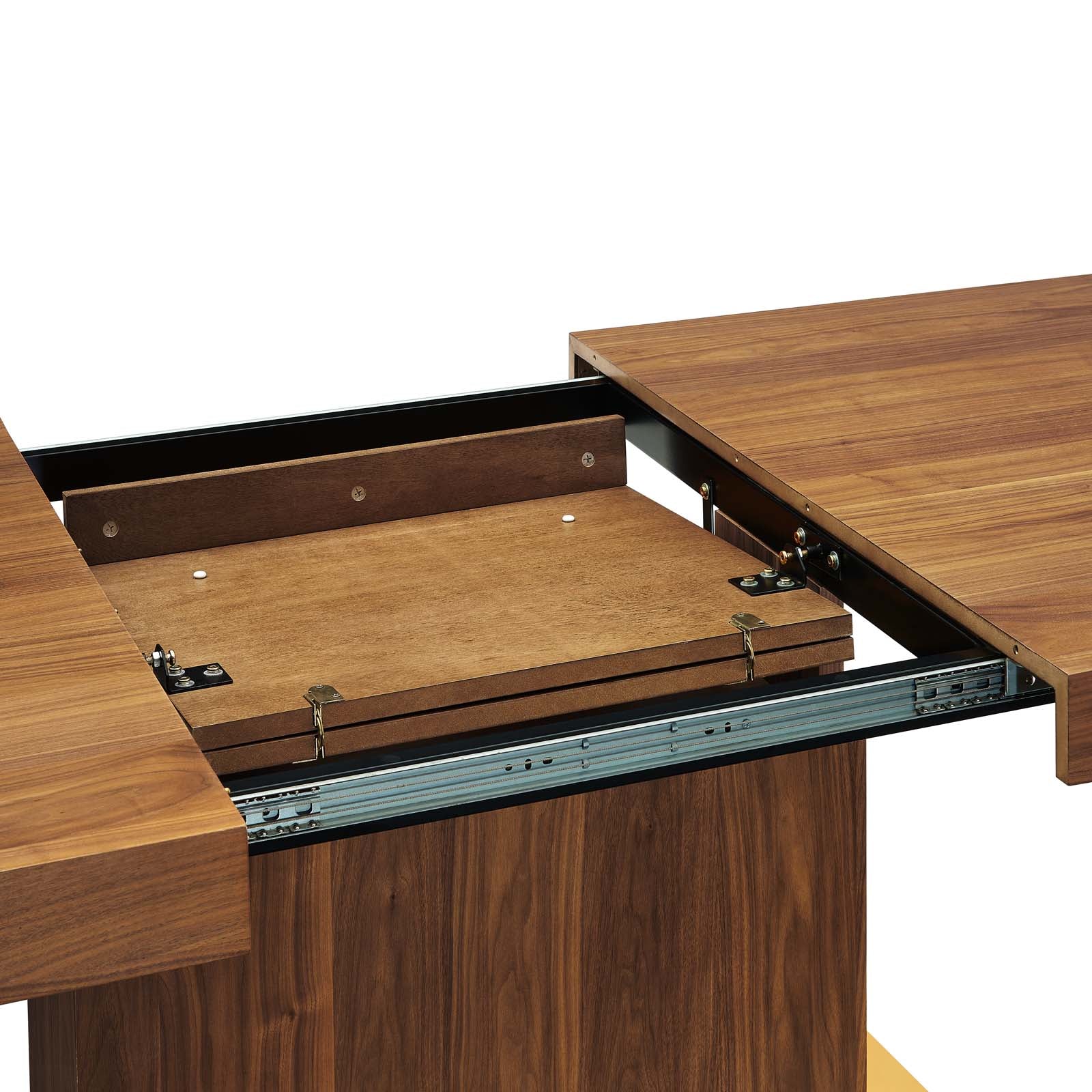 Modway Dining Tables - Vector Expandable Dining Table Walnut Gold