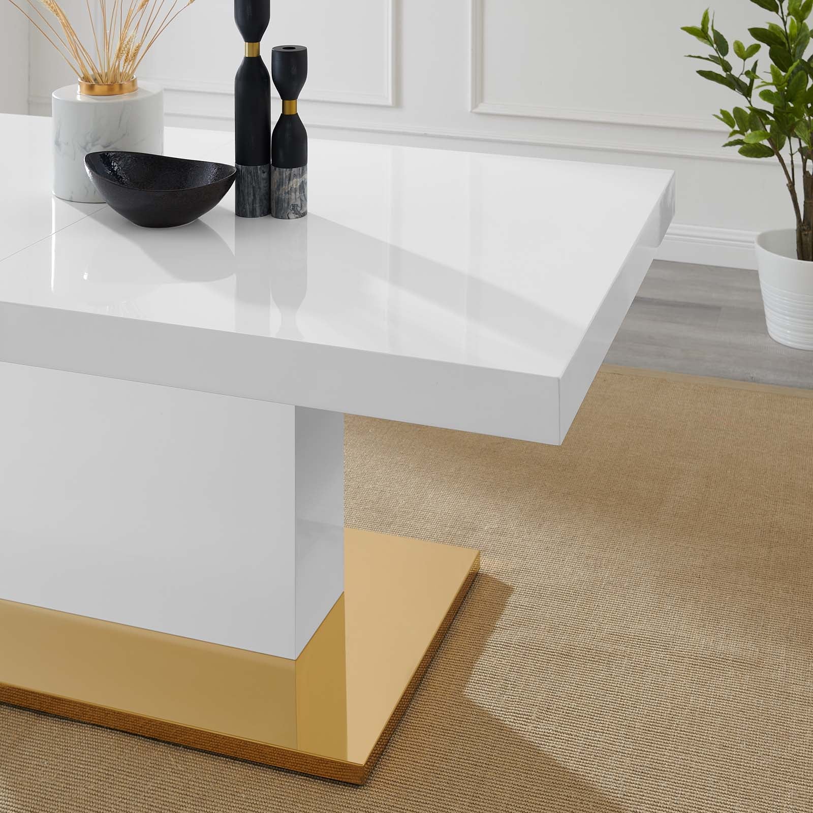 Vector-Expandable-Dining-Table-White-Gold