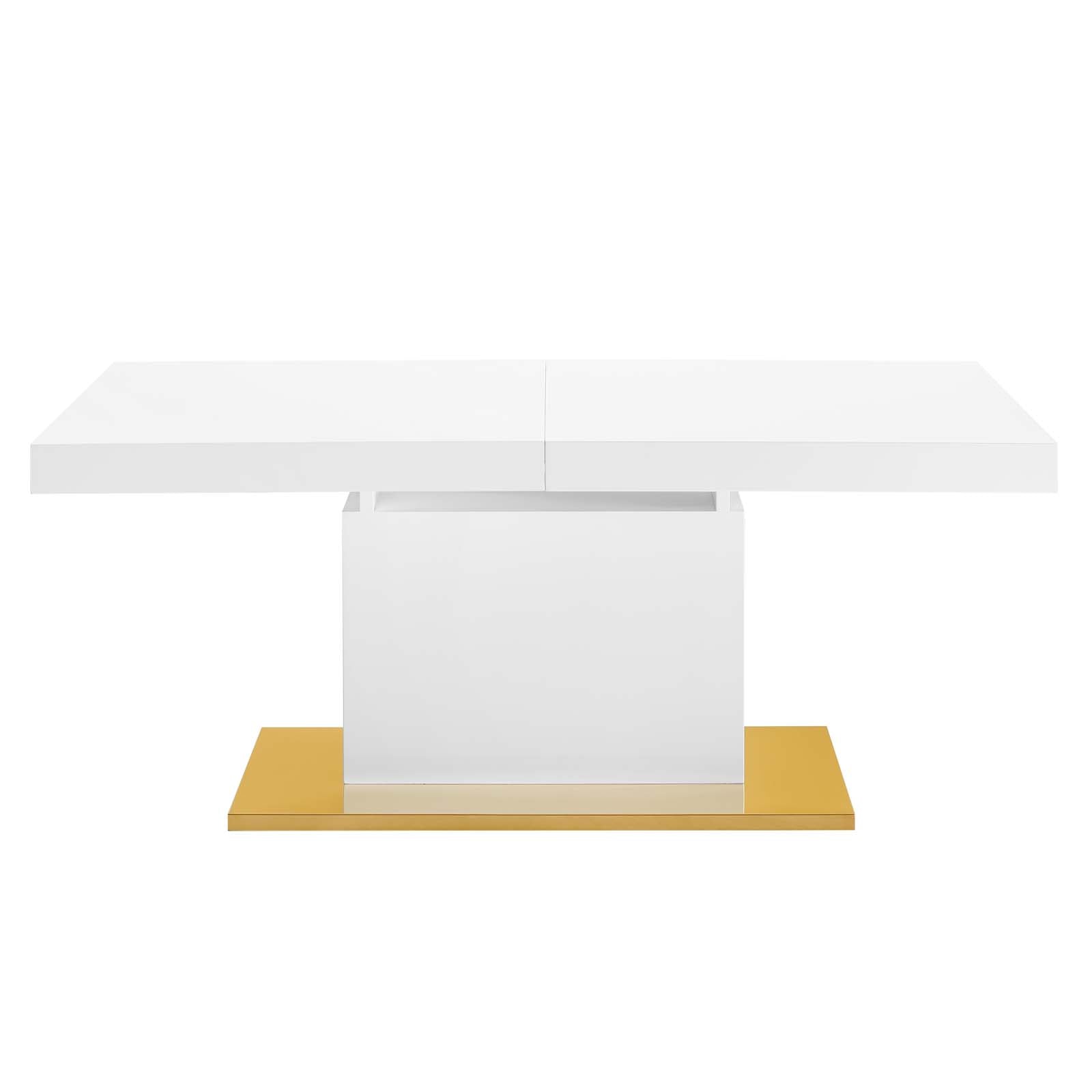 Vector-Expandable-Dining-Table-White-Gold