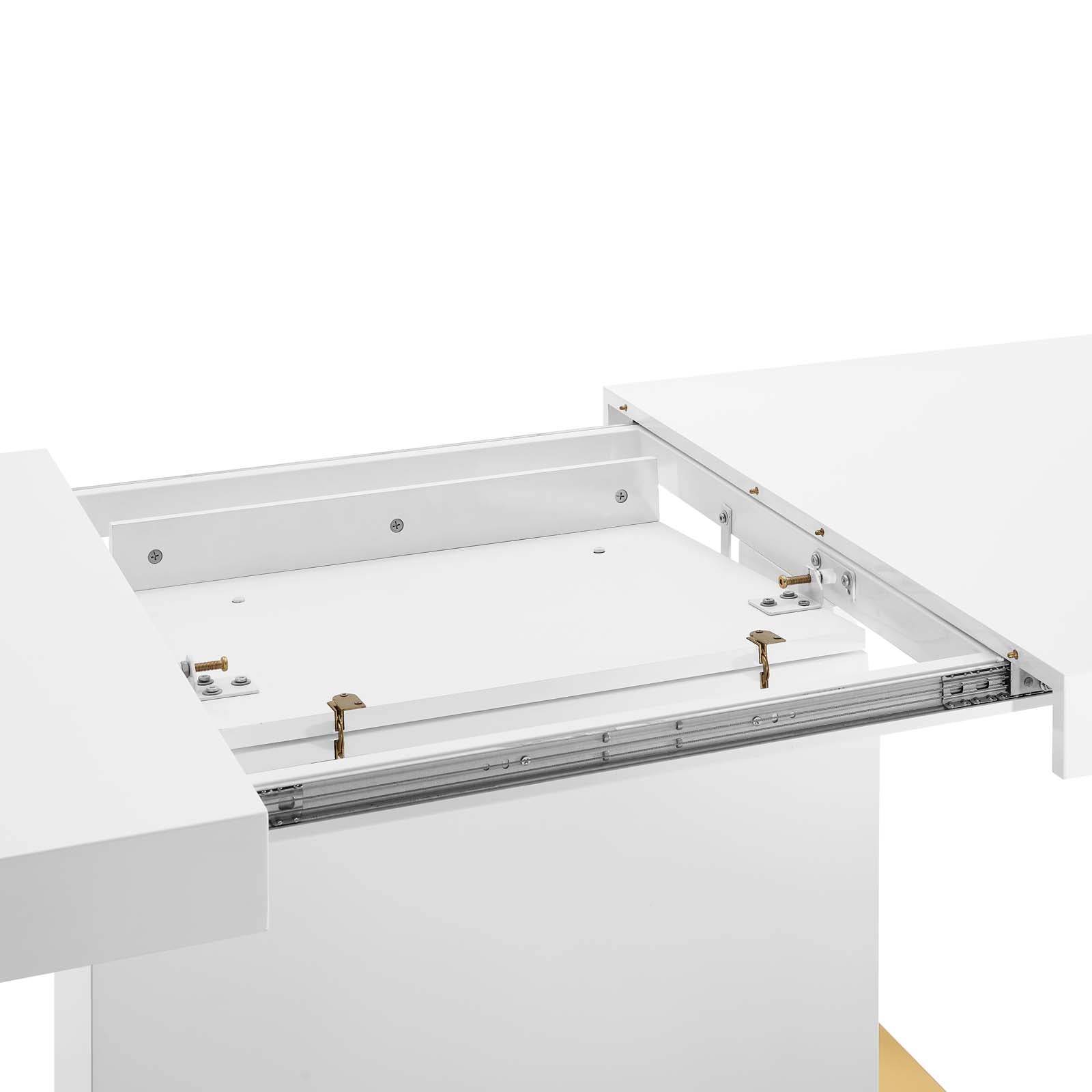 Vector-Expandable-Dining-Table-White-Gold