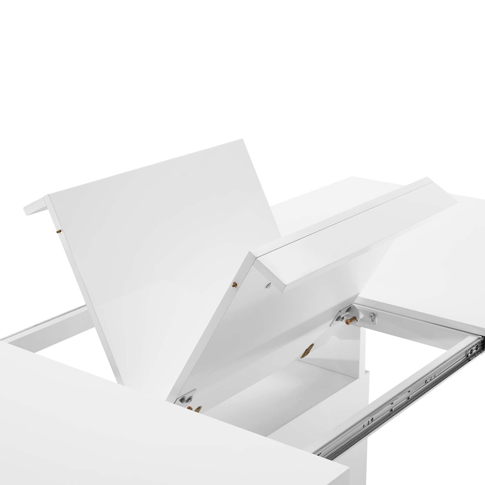 Vector-Expandable-Dining-Table-White-Gold